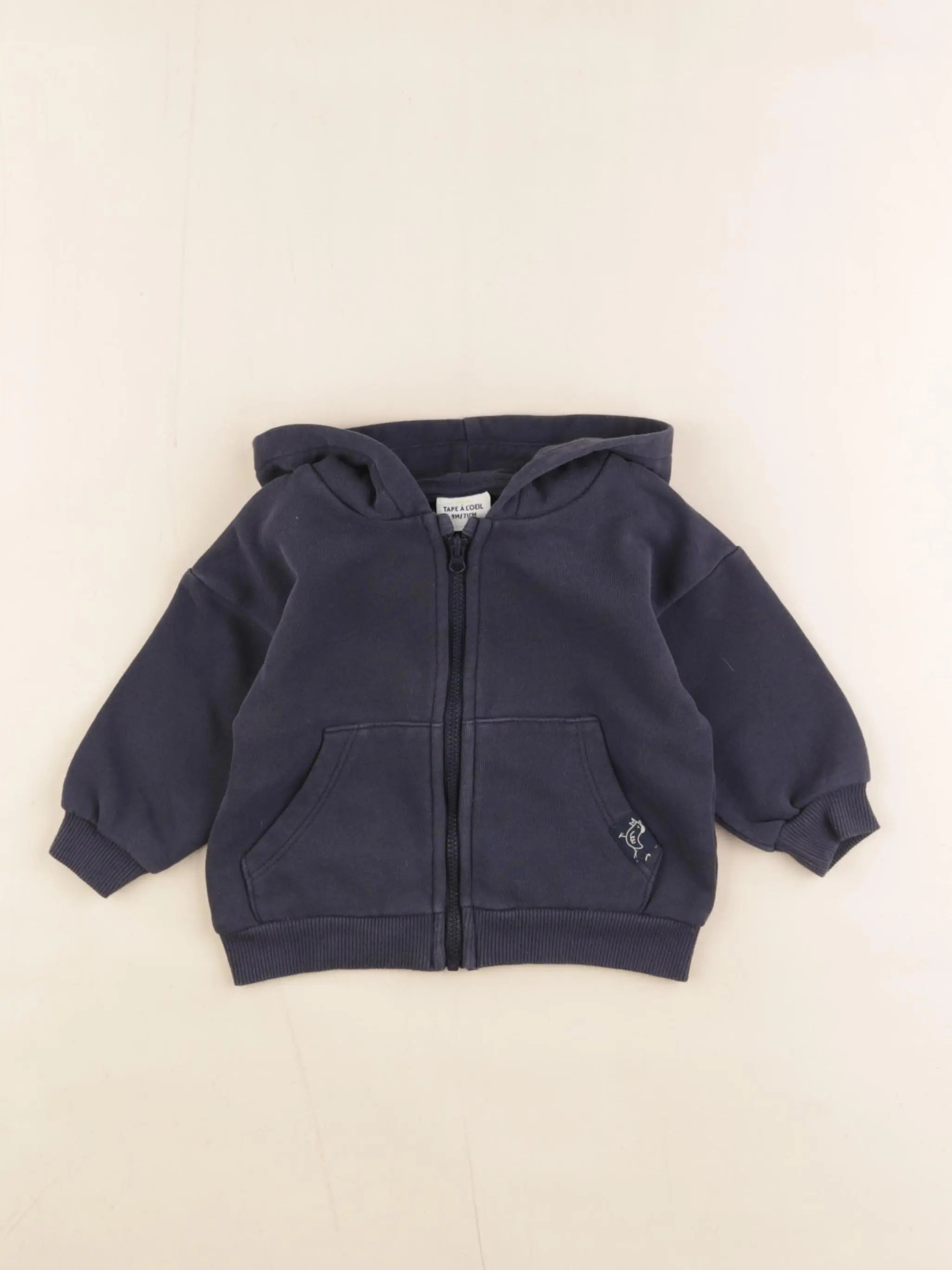 Tape à l'oeil - sweat bleu - 9 mois