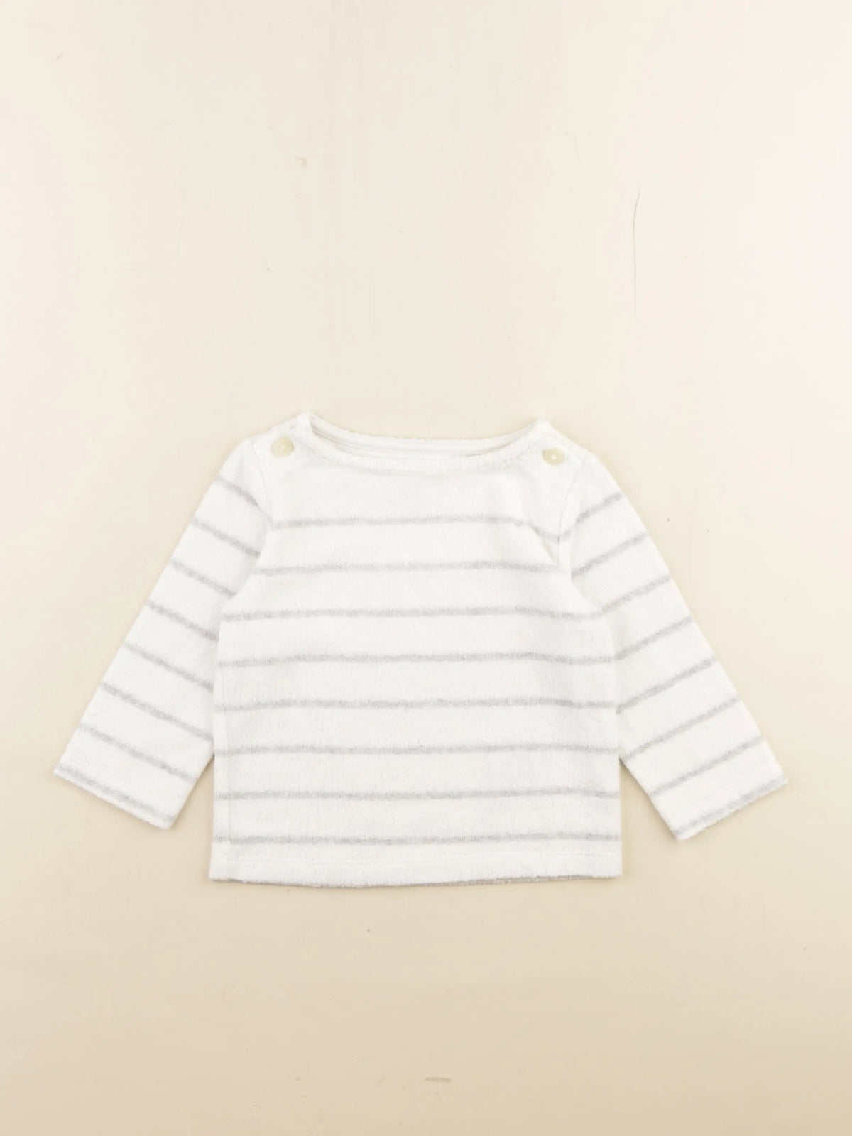 GAP - tee-shirt blanc, gris - 12/18 mois