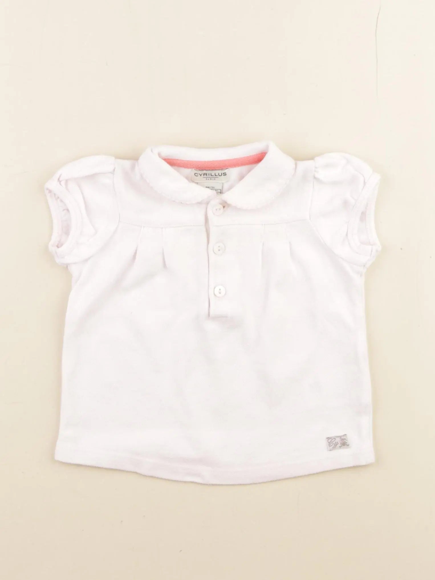 Cyrillus - polo rose - 9 mois