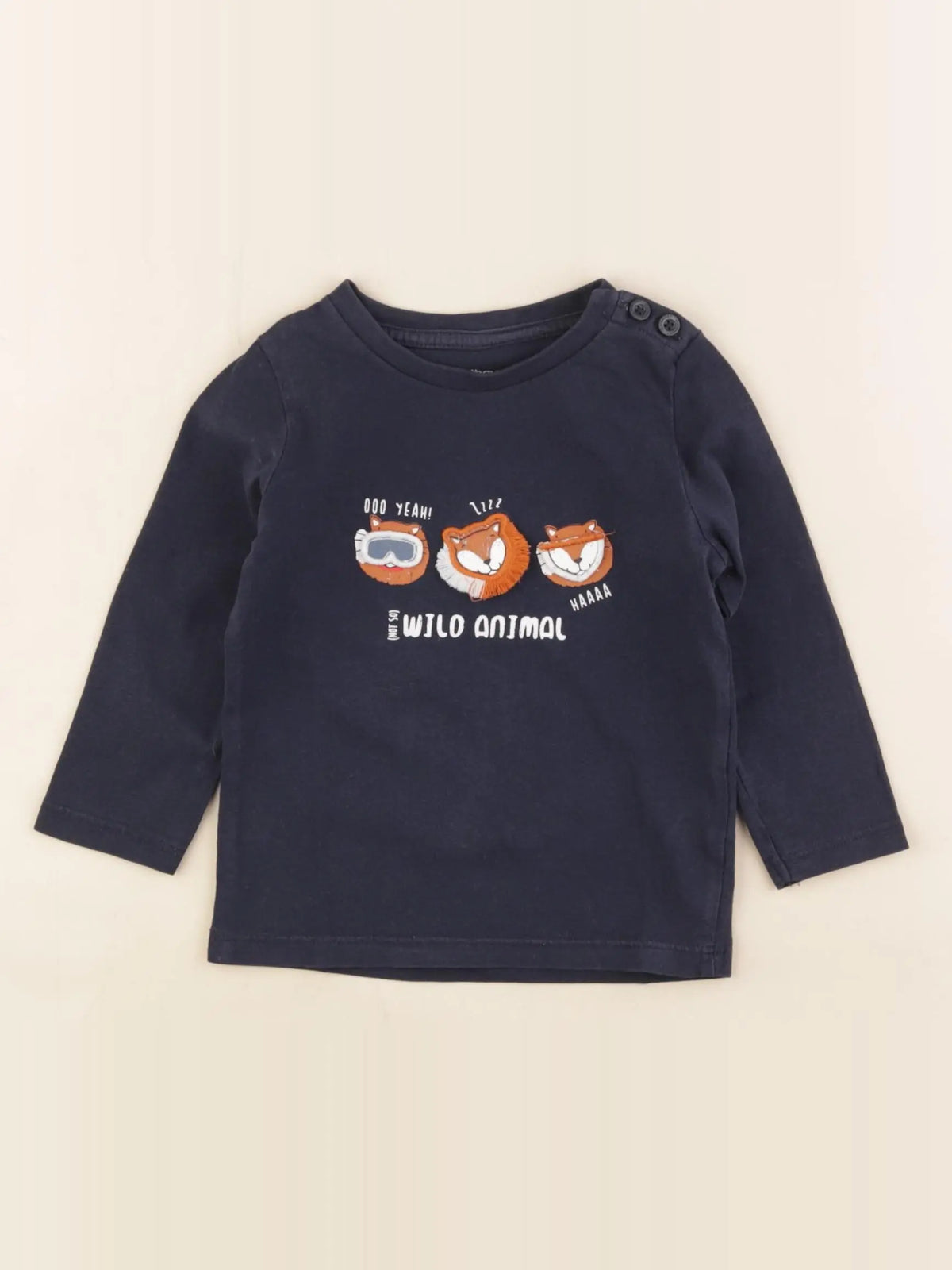 Vertbaudet - tee-shirt bleu - 12 mois