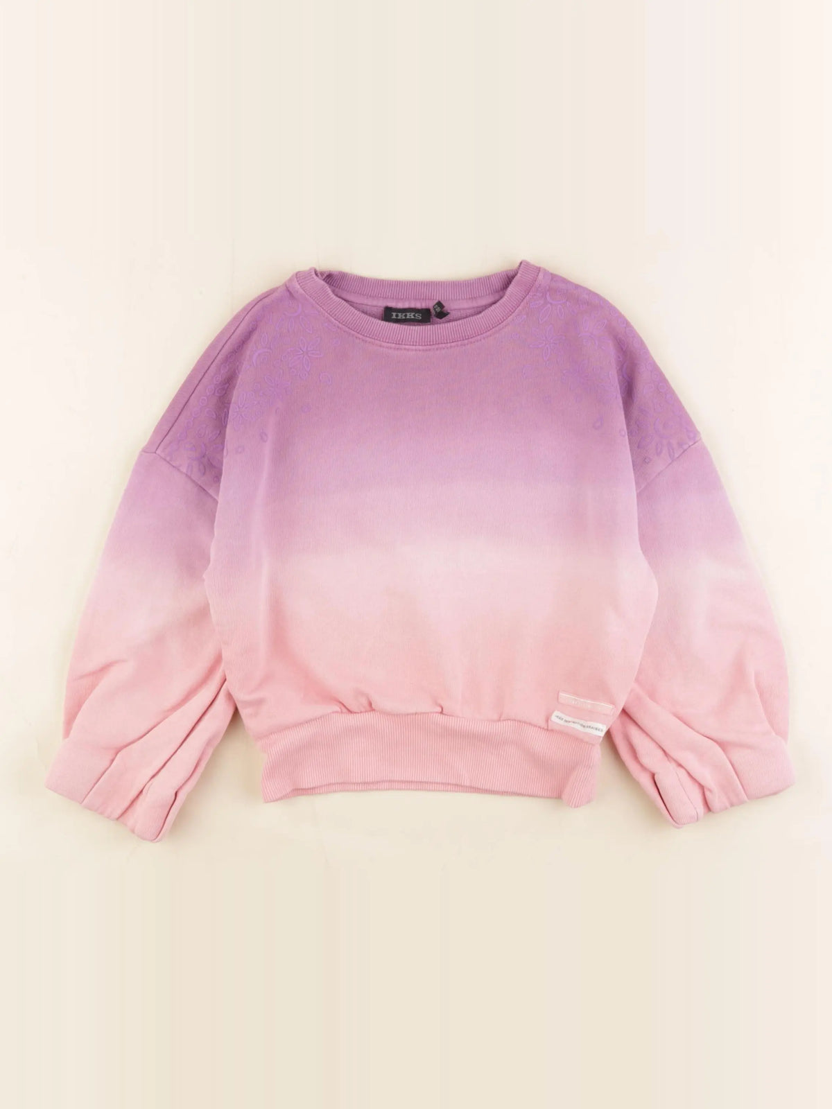 IKKS - sweat rose, violet - 4 ans