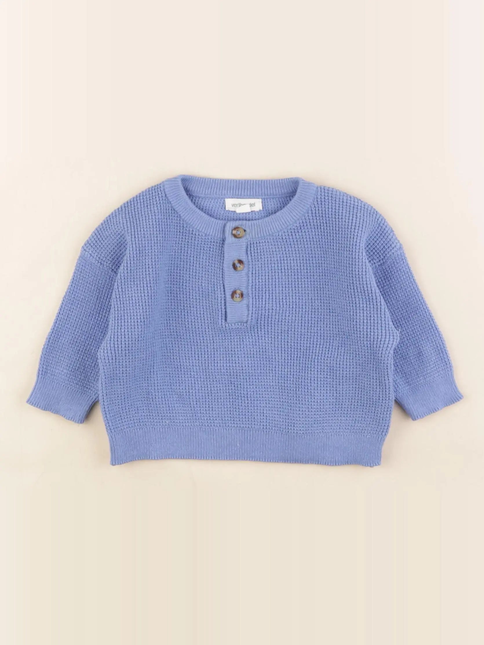 Vertbaudet - pull bleu - 3 mois