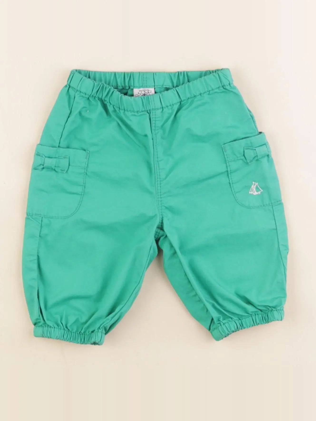 Petit Bateau - pantalon vert - 3 mois