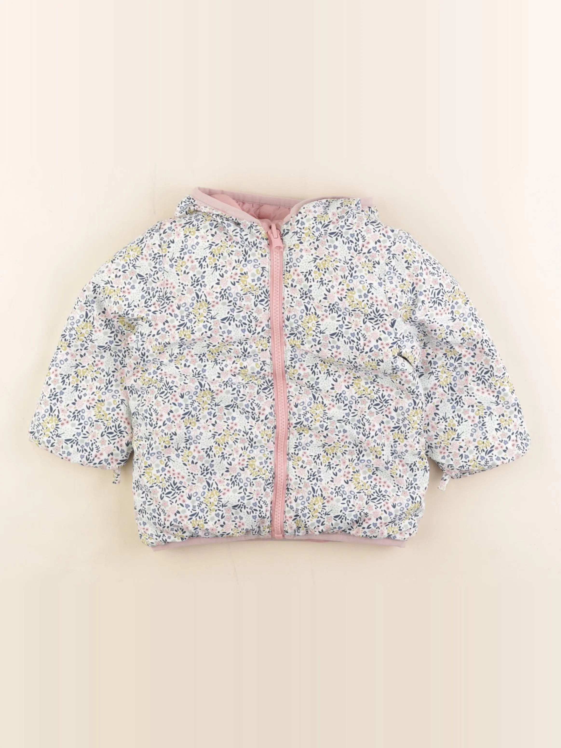 Vertbaudet - doudoune réversible rose - 18 mois