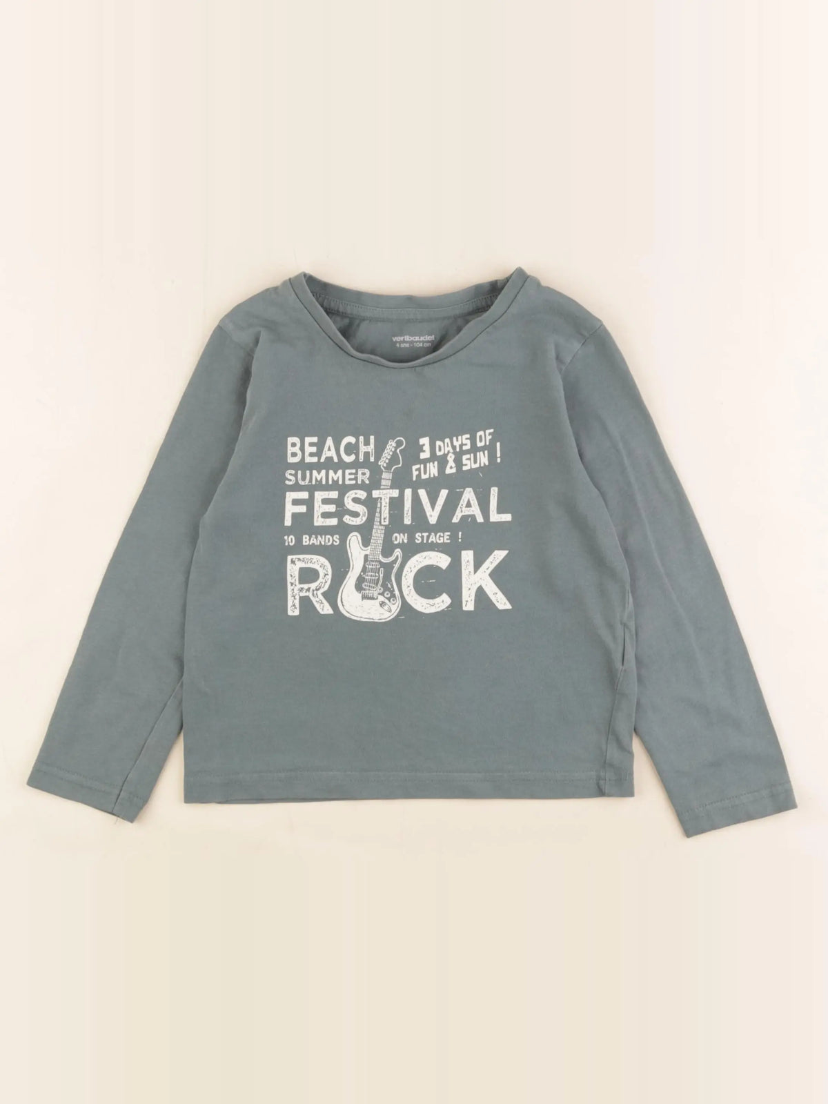 Vertbaudet - tee-shirt vert - 4 ans