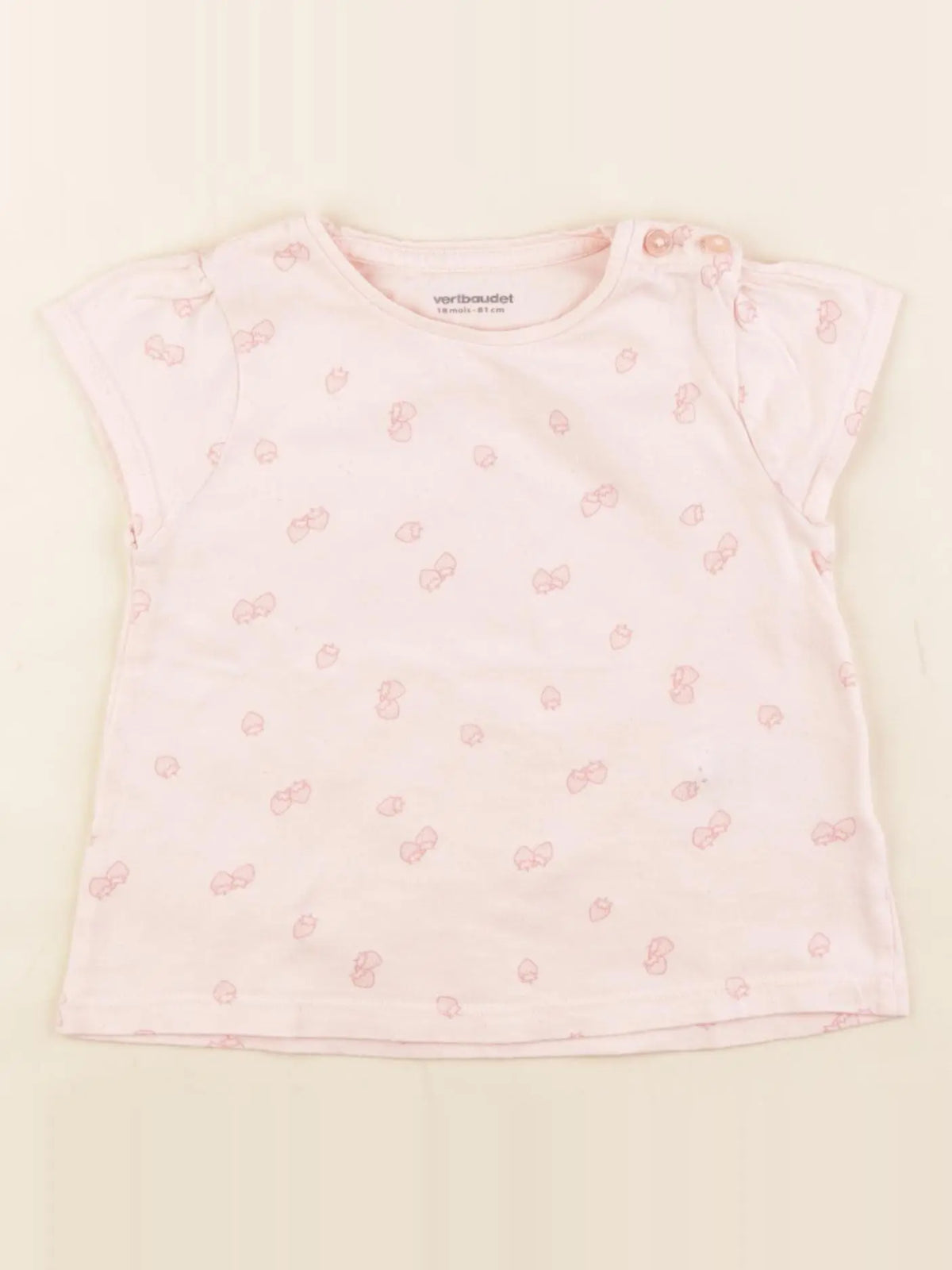 Vertbaudet - tee-shirt rose - 18 mois