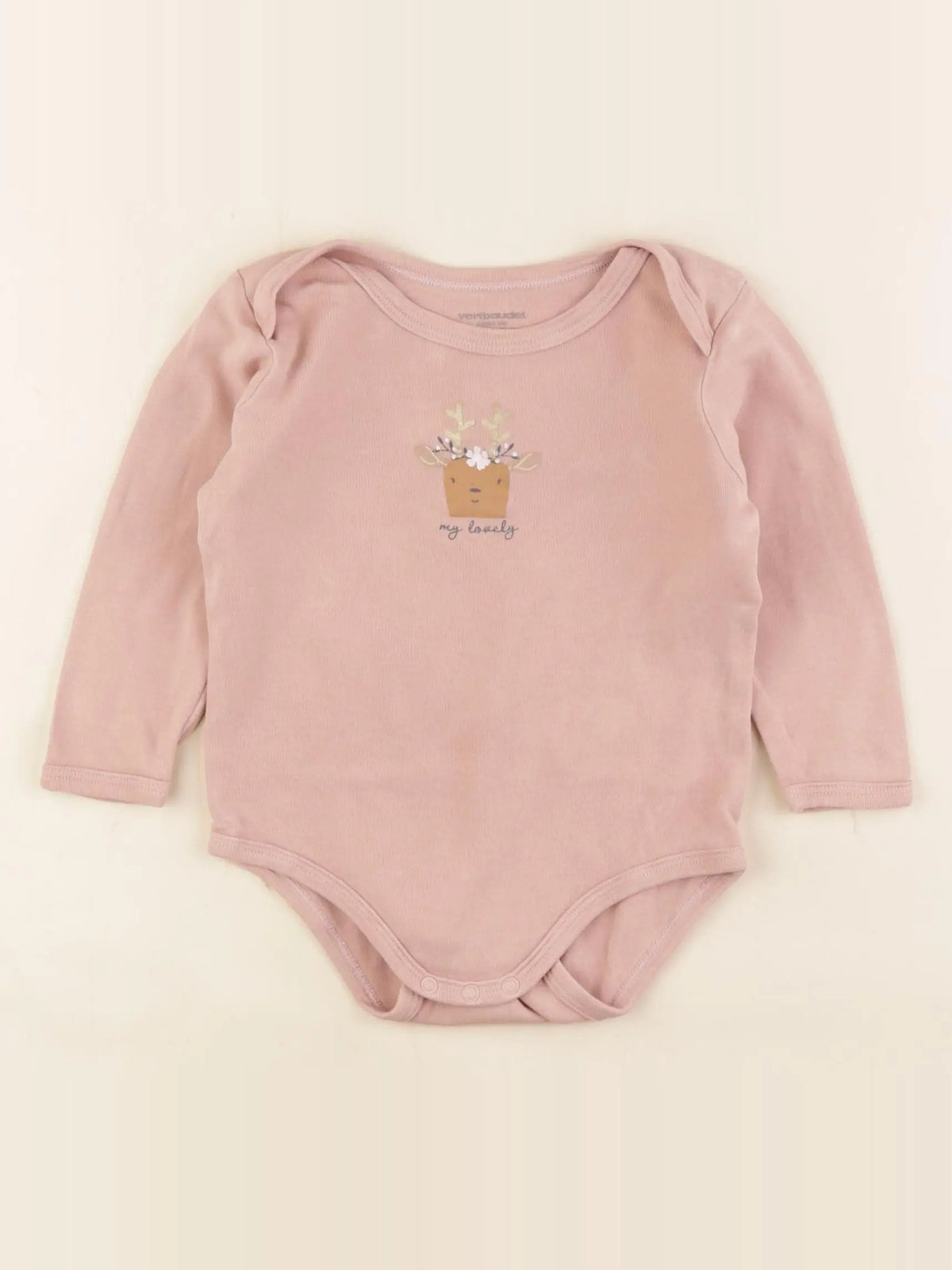 Vertbaudet - body rose - 18 mois