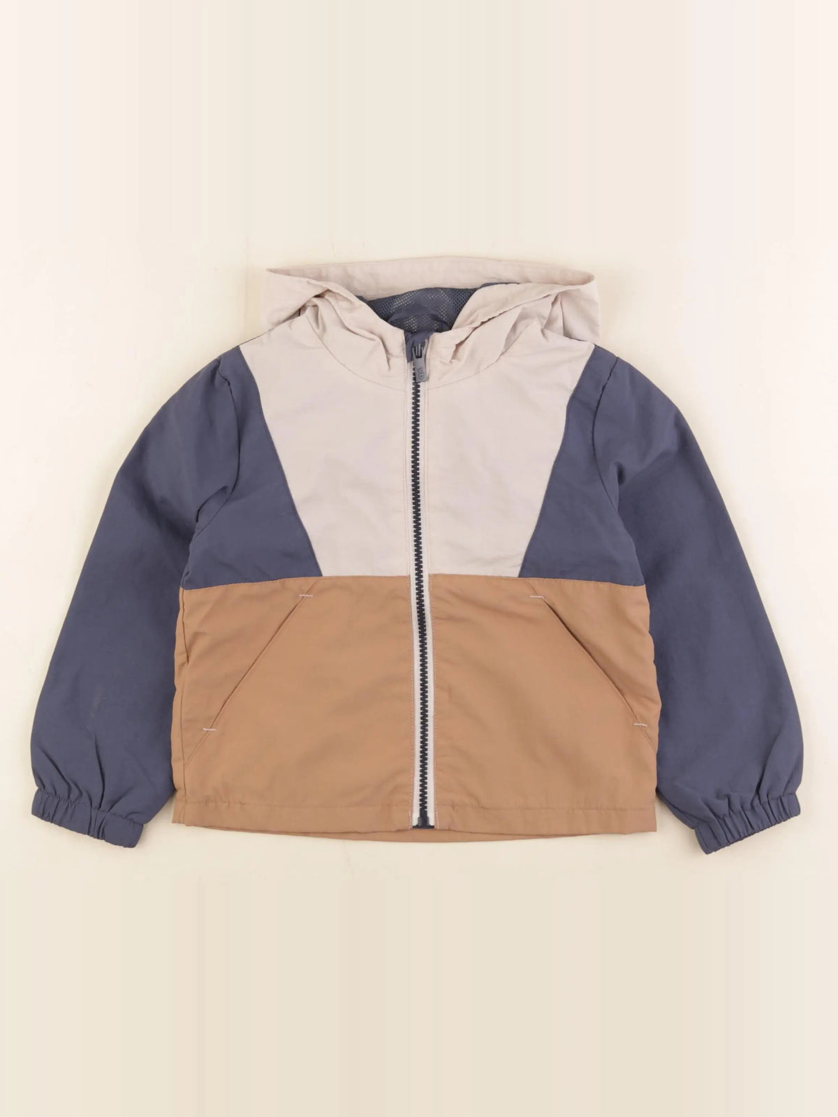 Vertbaudet - coupe-vent marron, bleu - 3 ans