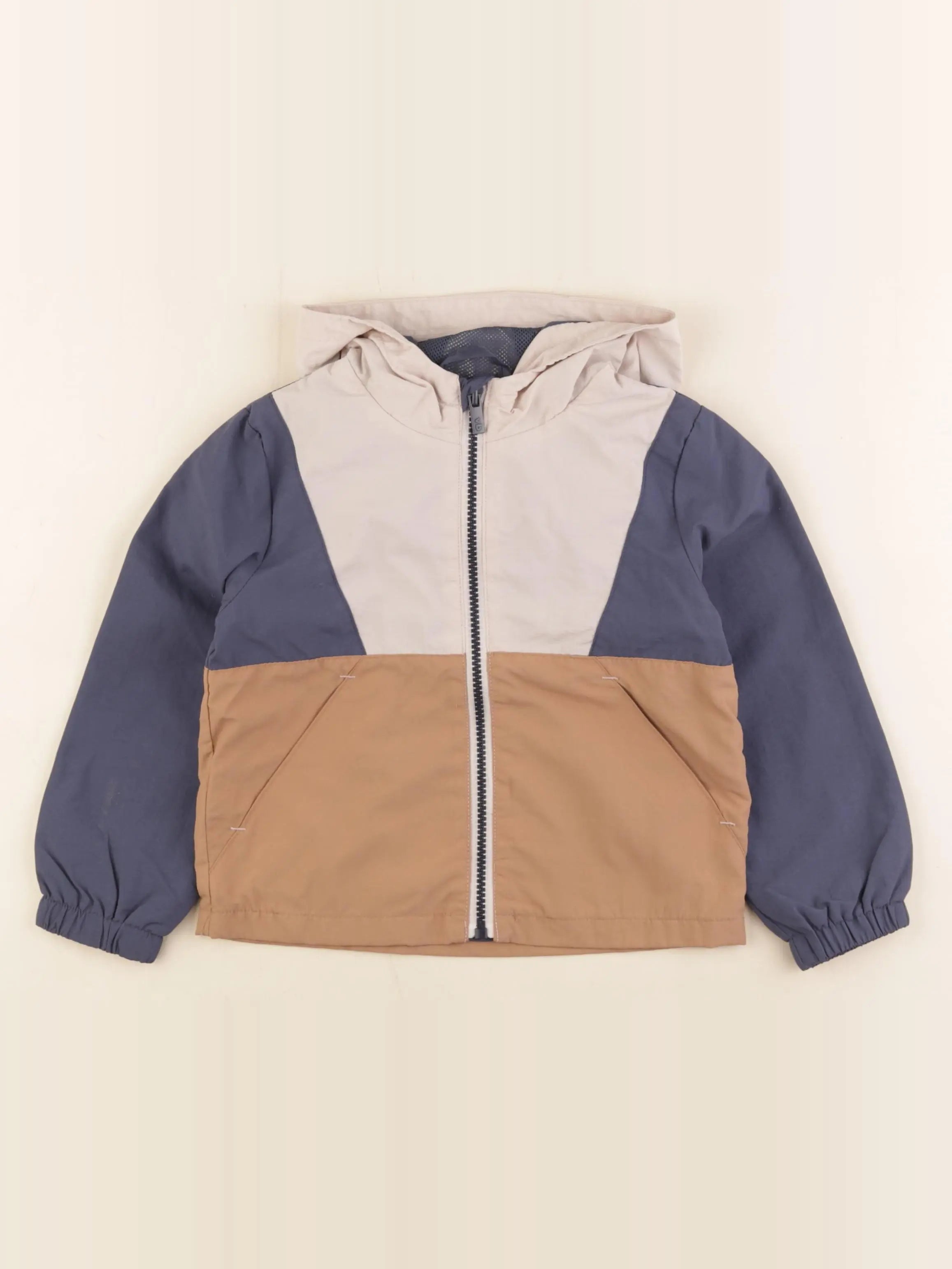 Vertbaudet - coupe-vent marron, bleu - 3 ans