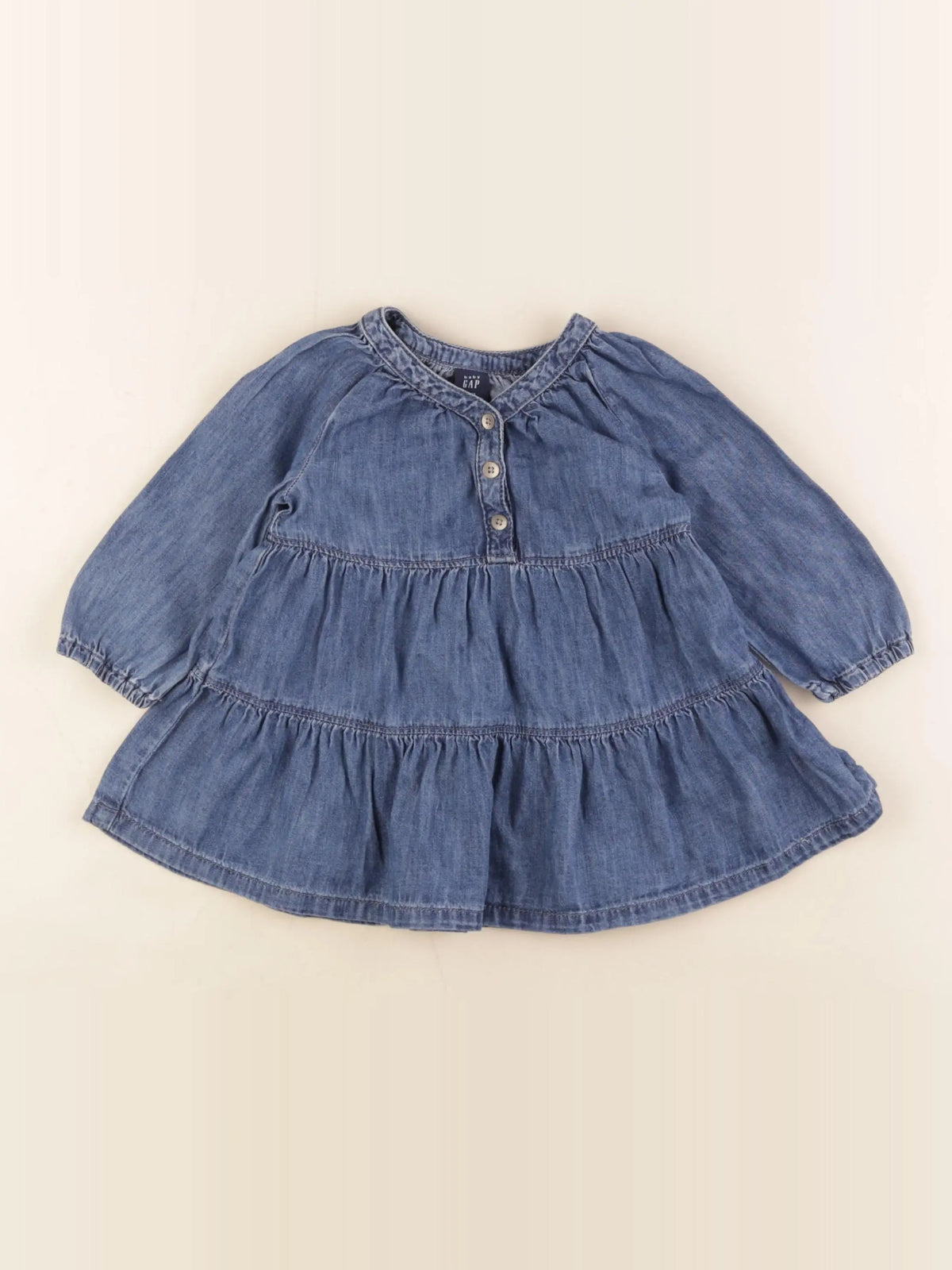 GAP - robe bleu - 6/12 mois