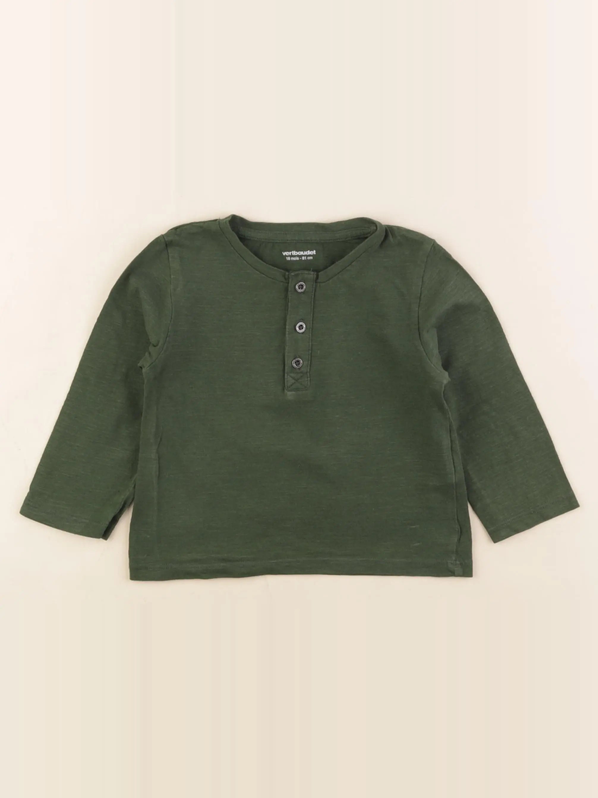Vertbaudet - tee-shirt vert - 18 mois