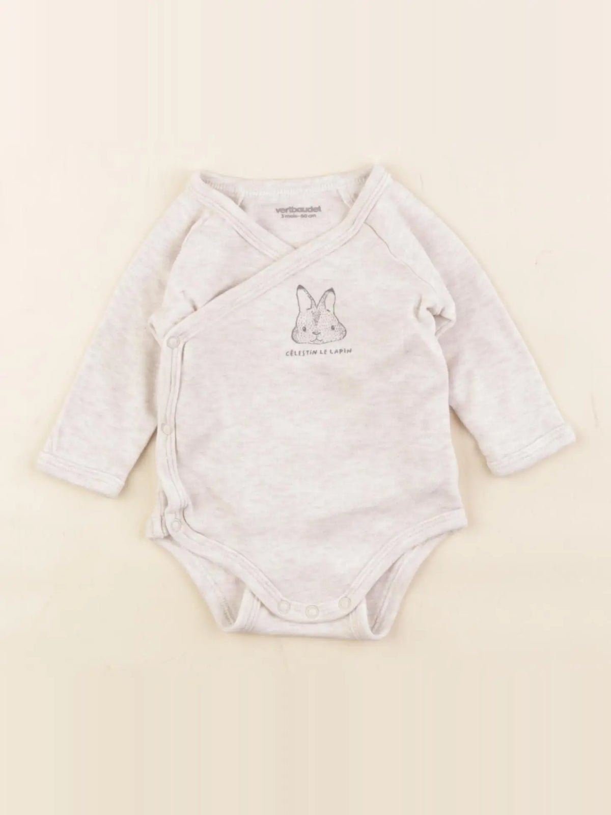 Vertbaudet - body beige - 3 mois