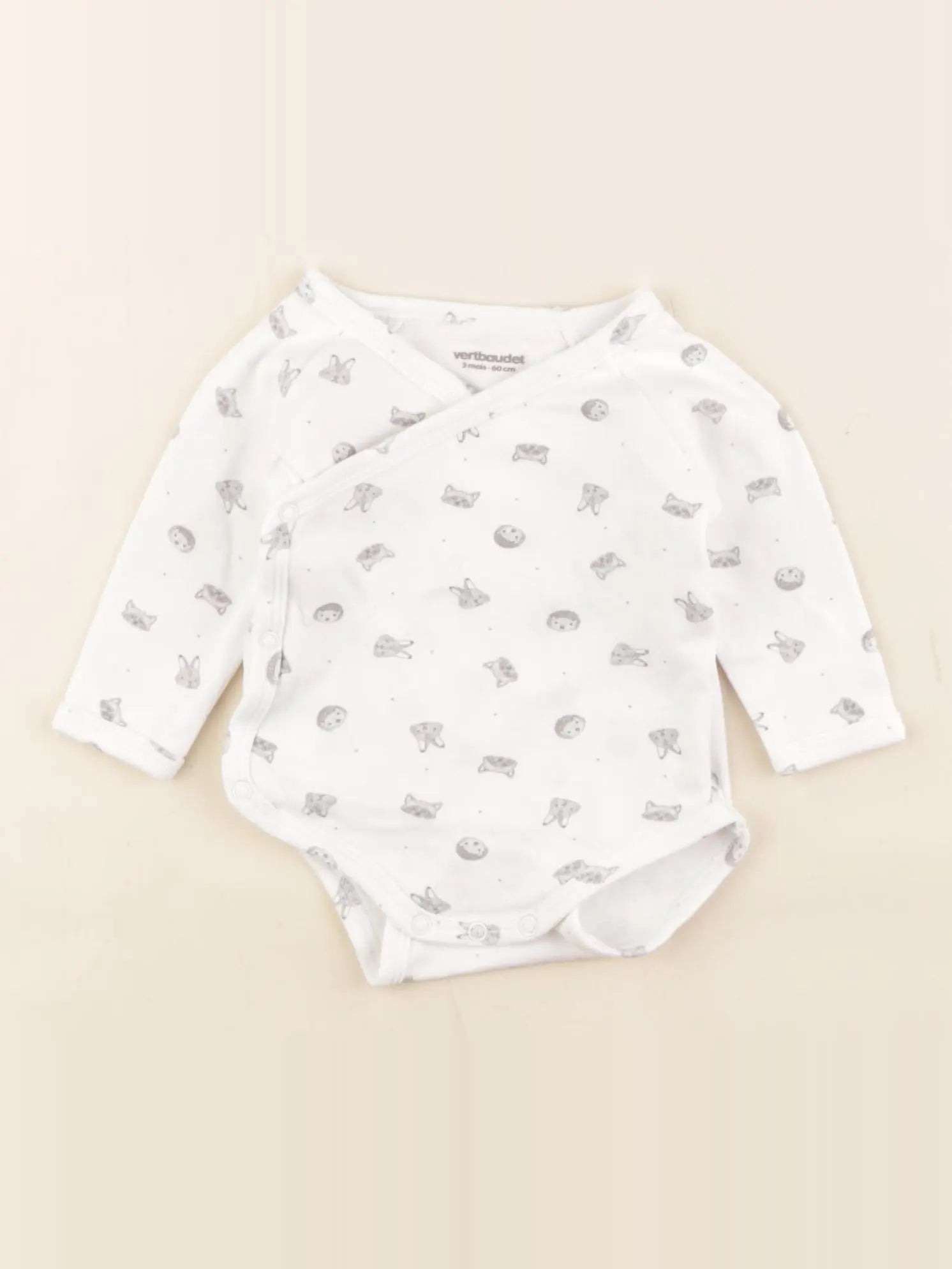 Vertbaudet - body blanc - 3 mois