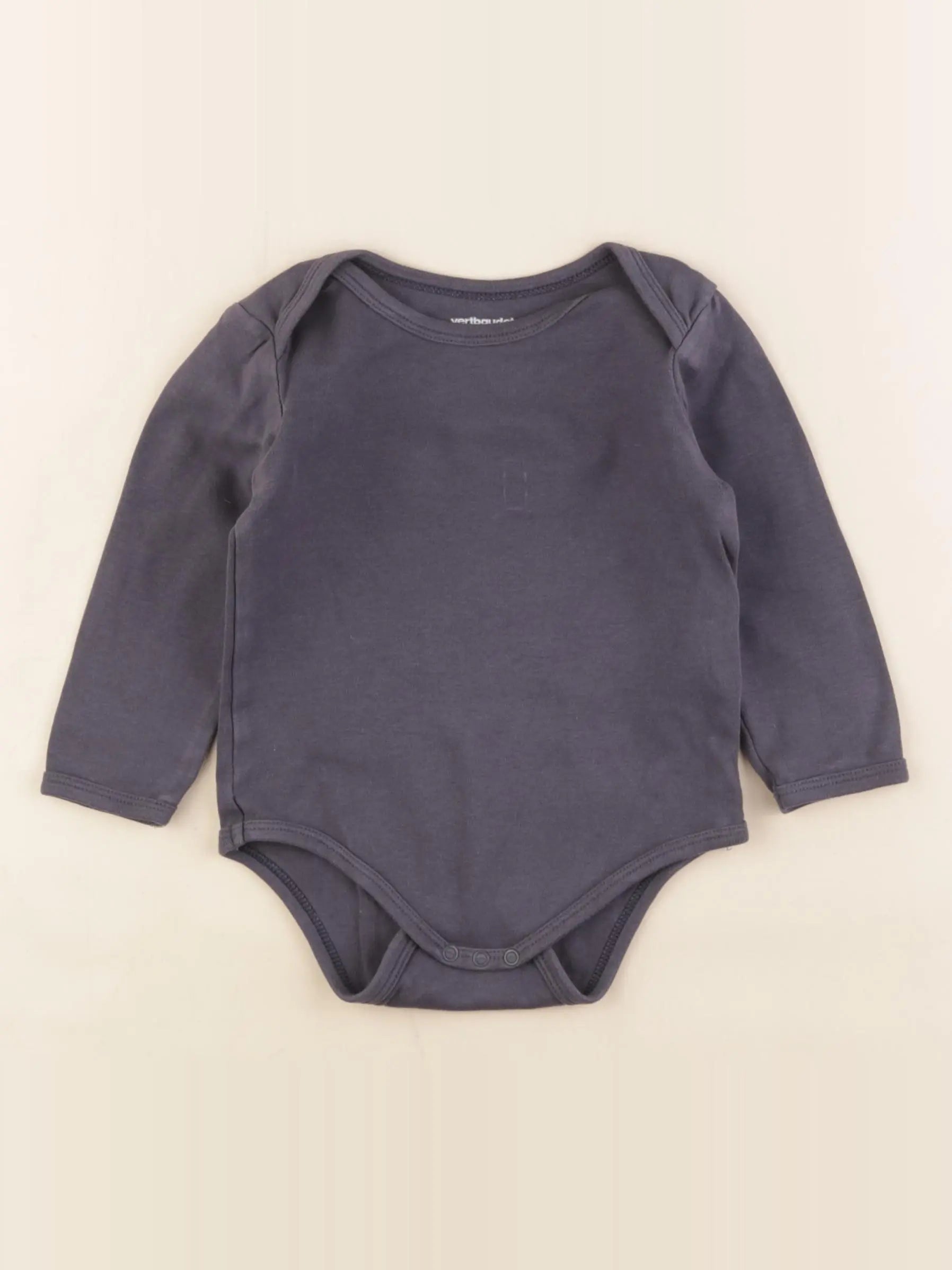 Vertbaudet - body bleu, gris - 18 mois