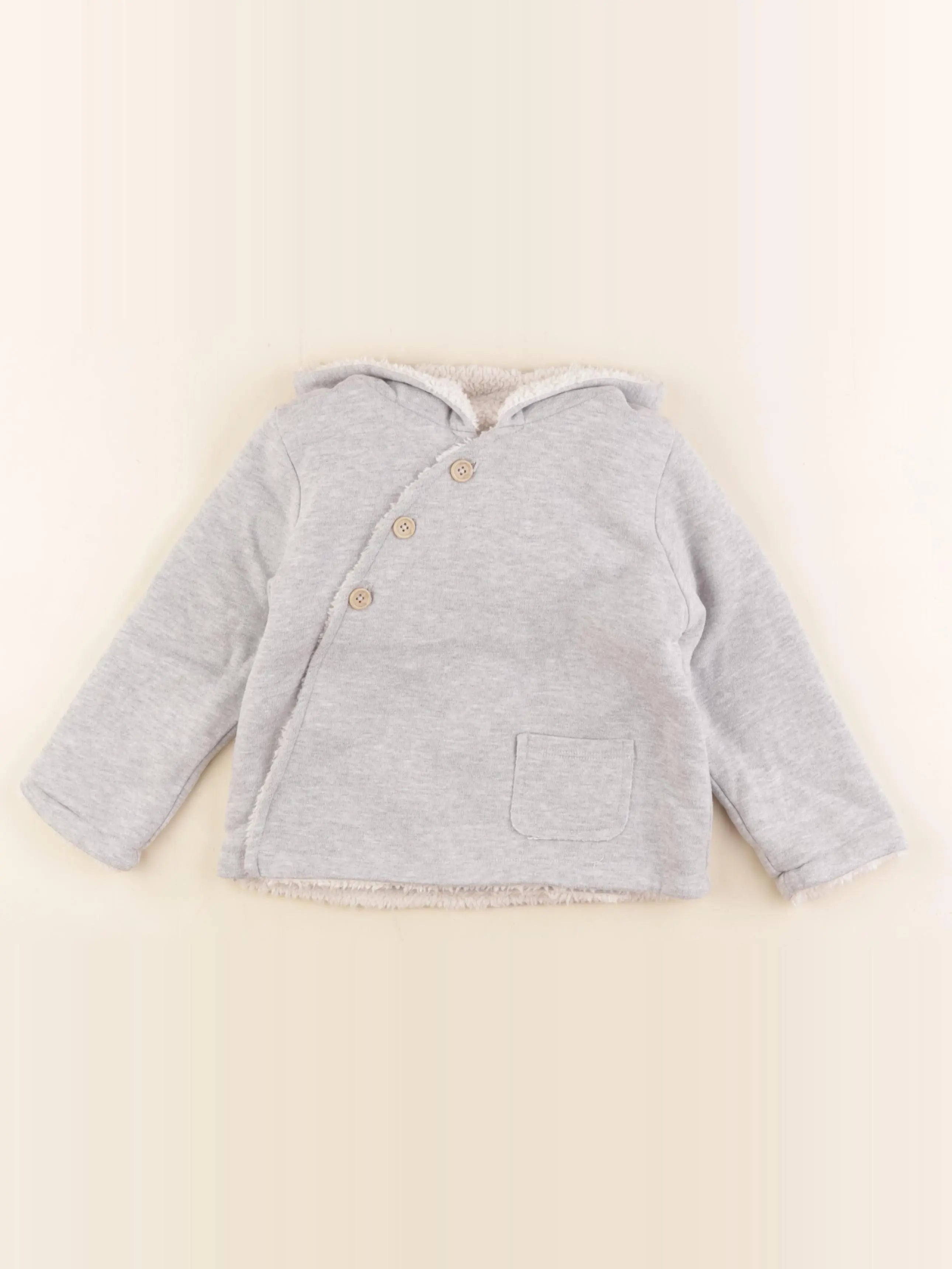 La Redoute - veste doublé gris - 3 ans