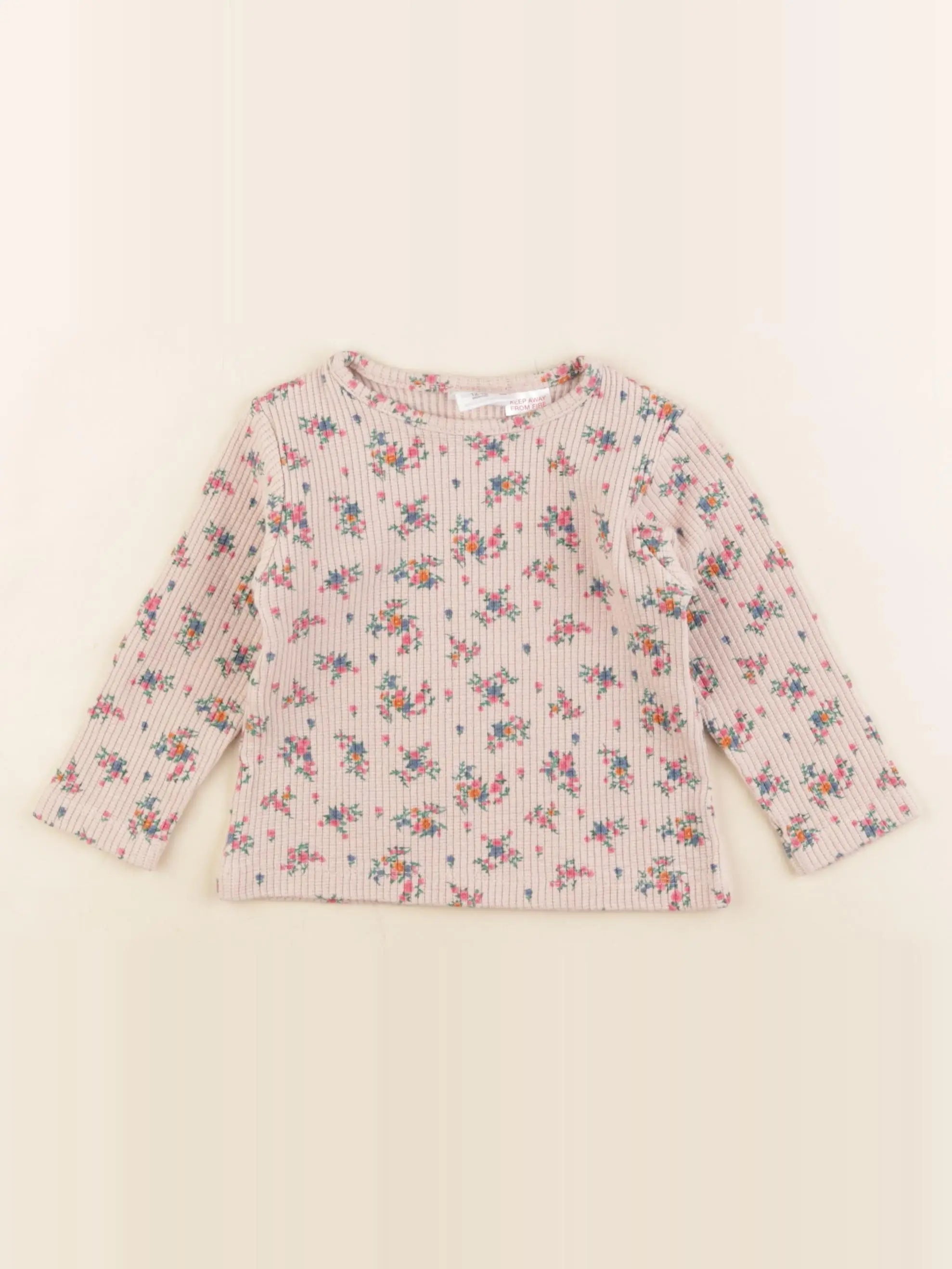 Zara - tee-shirt beige, multicolore - 12/18 mois