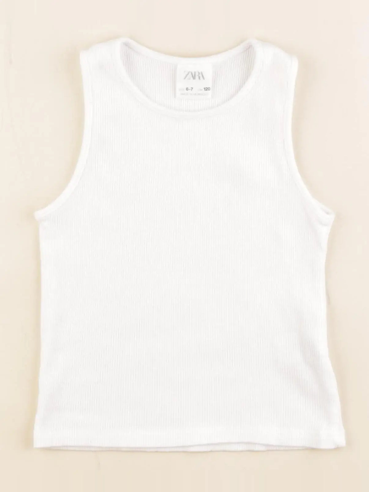 Zara - débardeur blanc - 6/7 ans