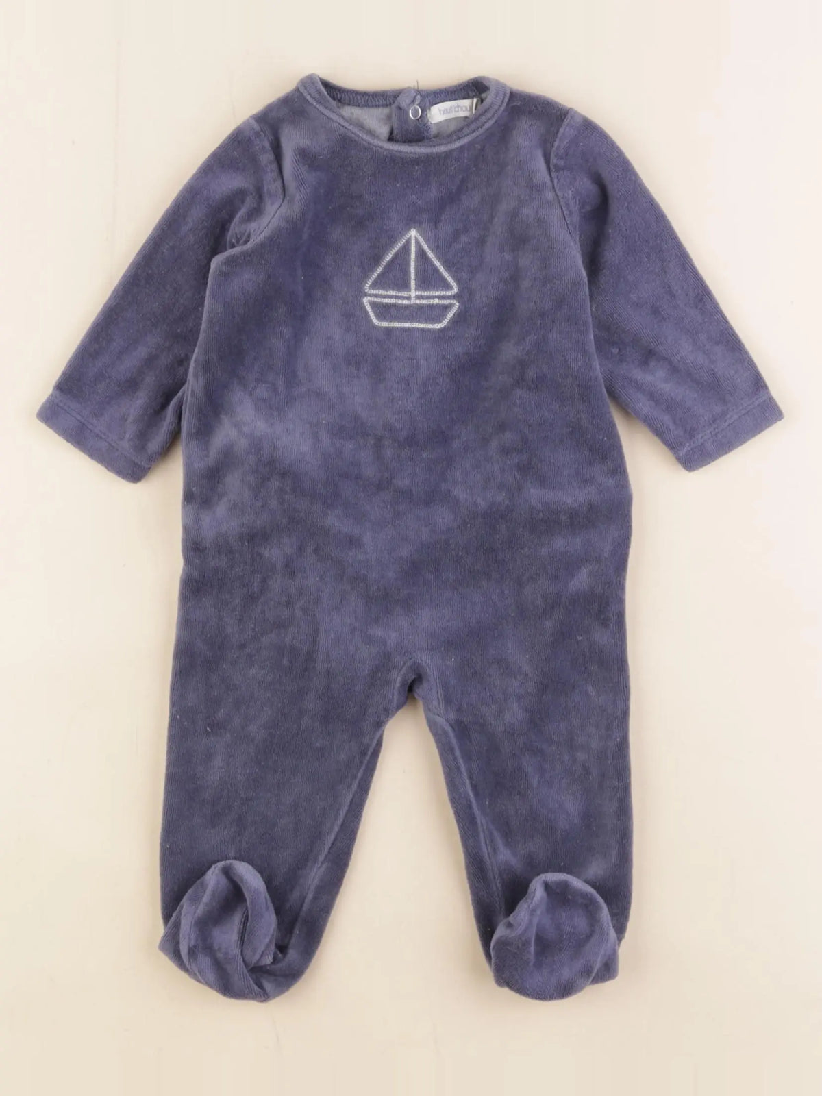 Boutchou - pyjama velours bleu - 3 mois