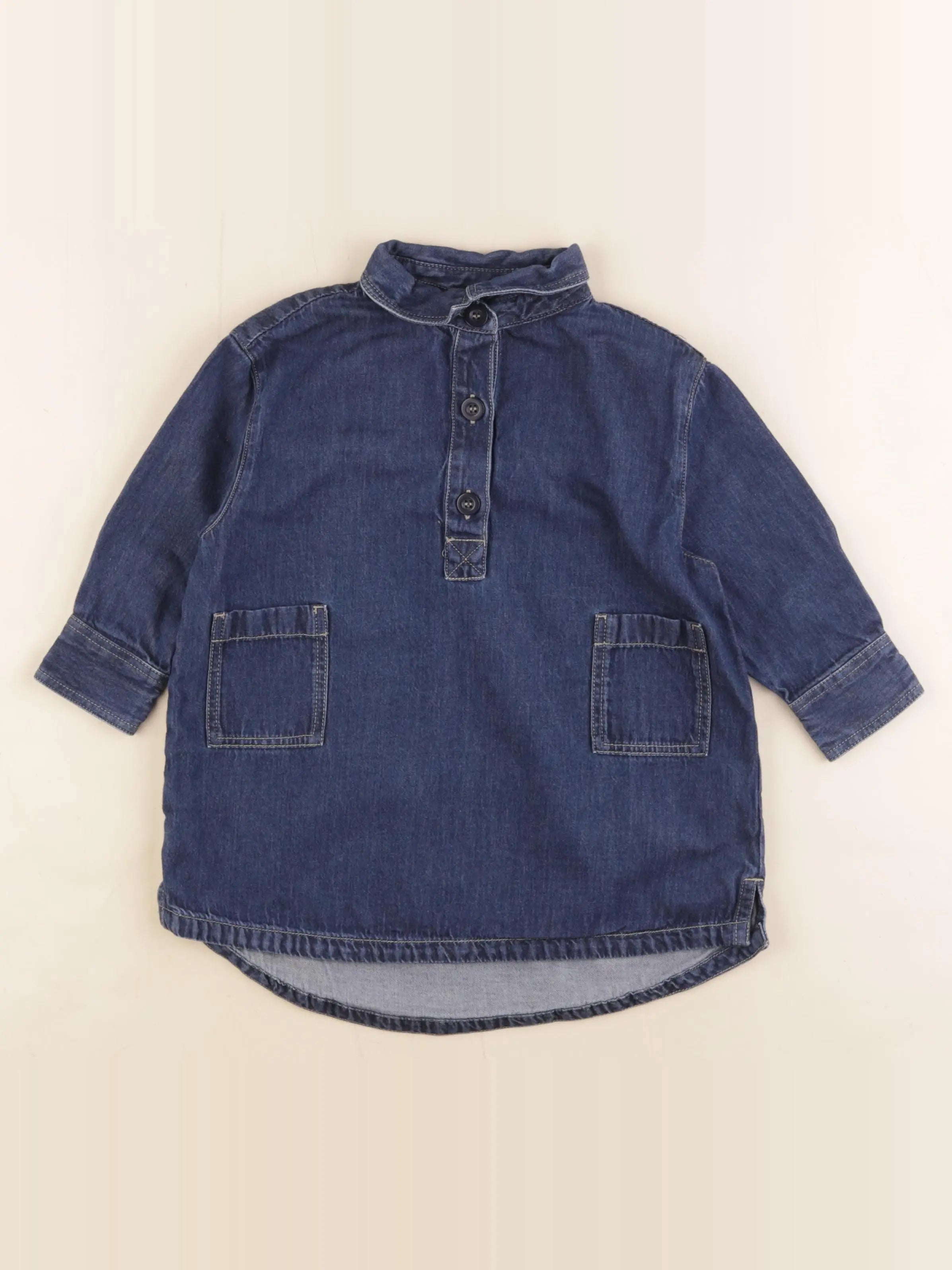 Petit Bateau - robe bleu - 3 ans