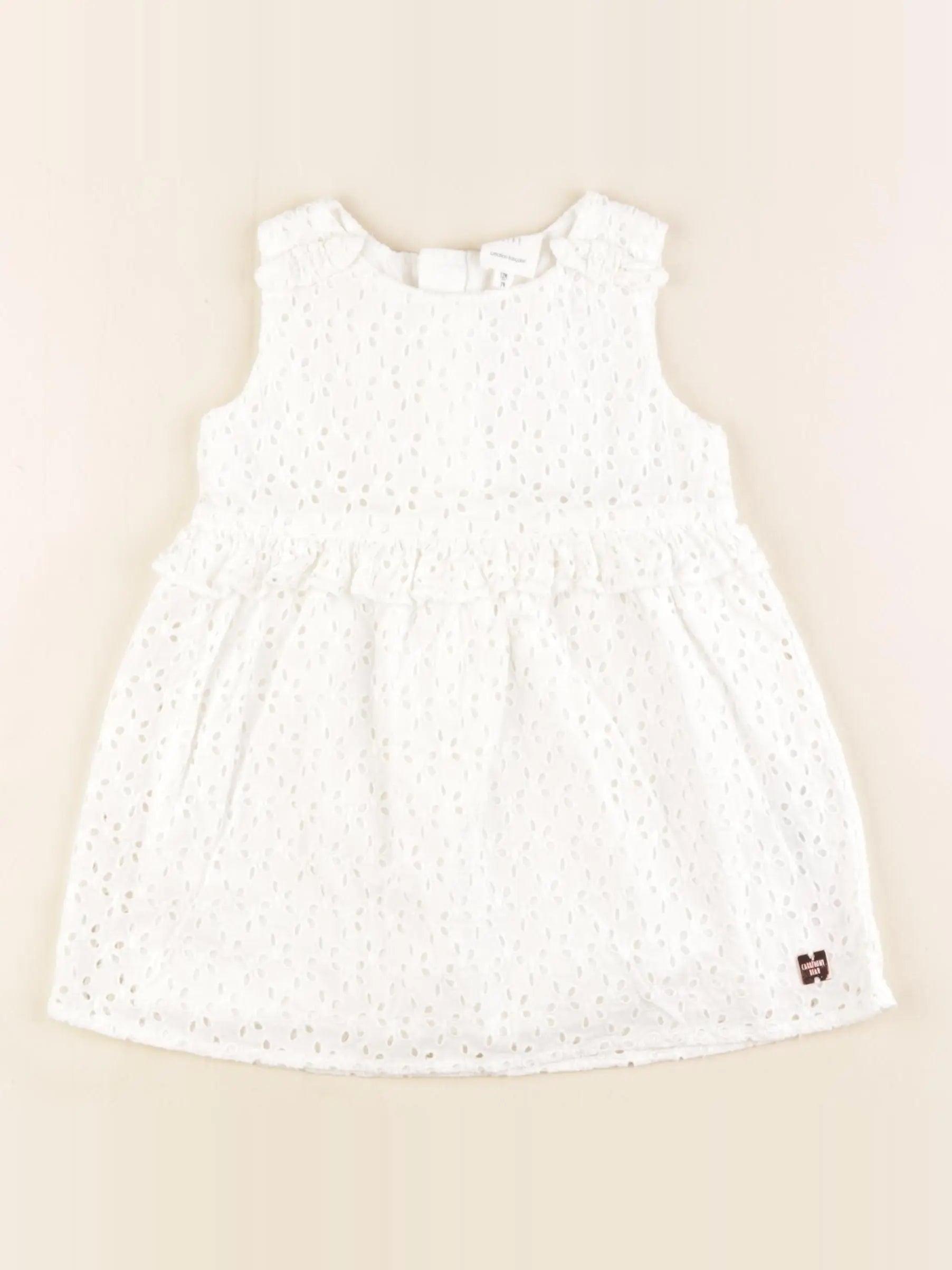 Carrément Beau - robe blanc - 12 mois