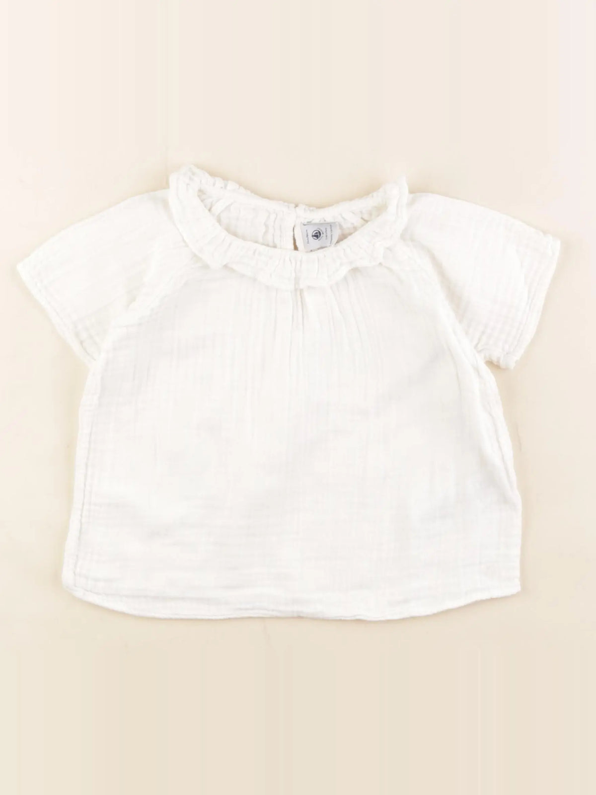 Petit Bateau - blouse blanc - 24 mois