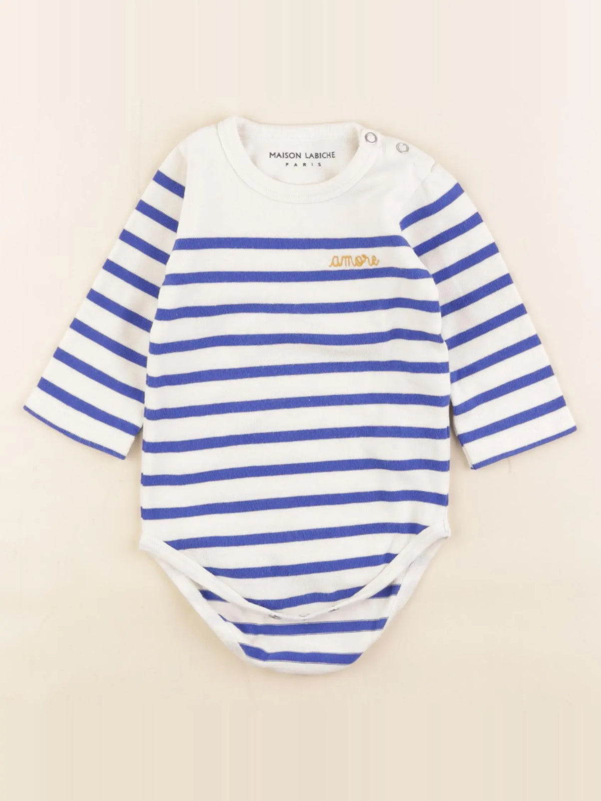 Maison Labiche - body bleu - 6/12 mois