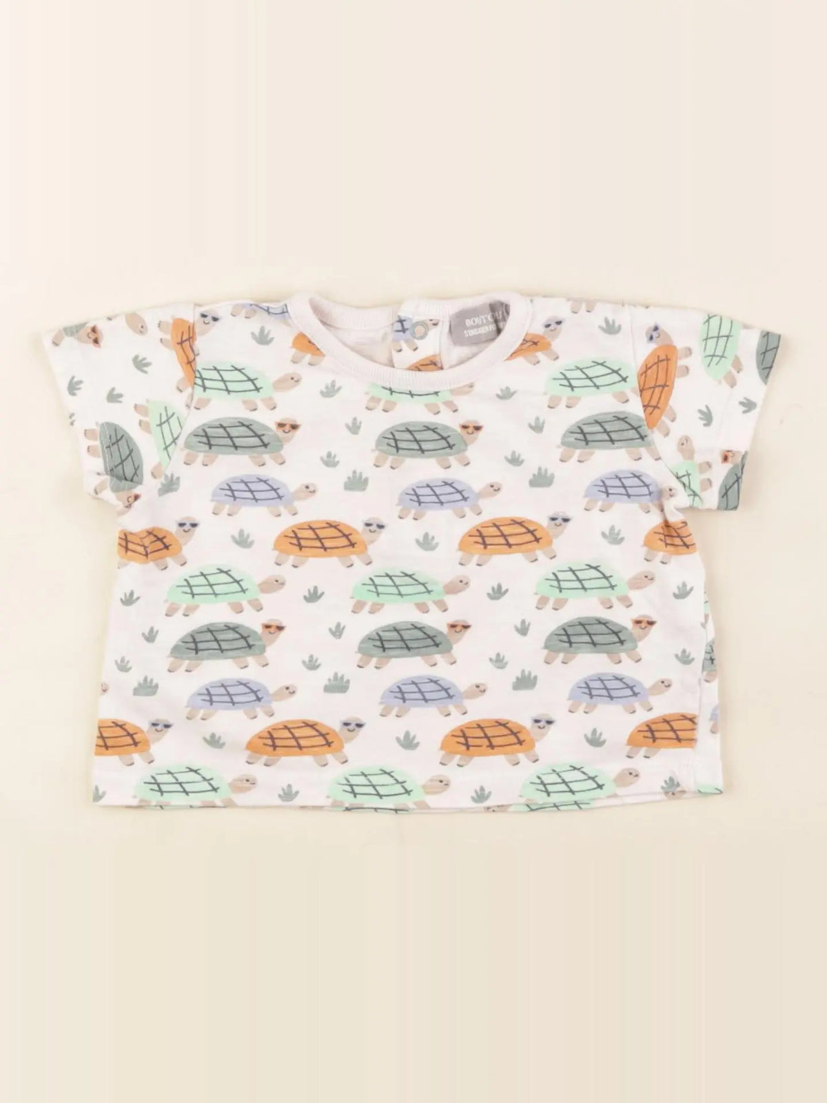 Boutchou - tee-shirt beige, multicolore - 9 mois