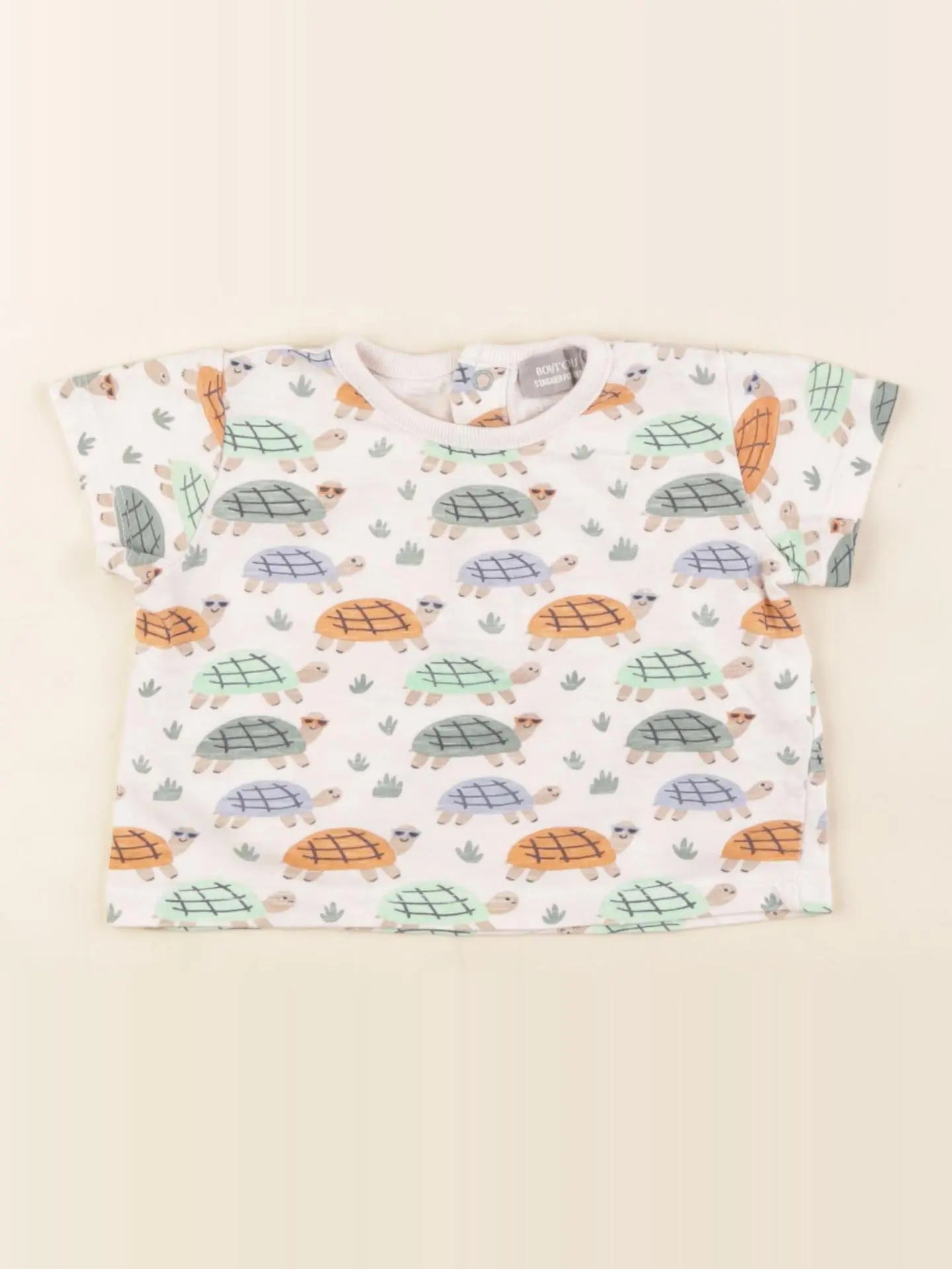 Boutchou - tee-shirt beige, multicolore - 9 mois