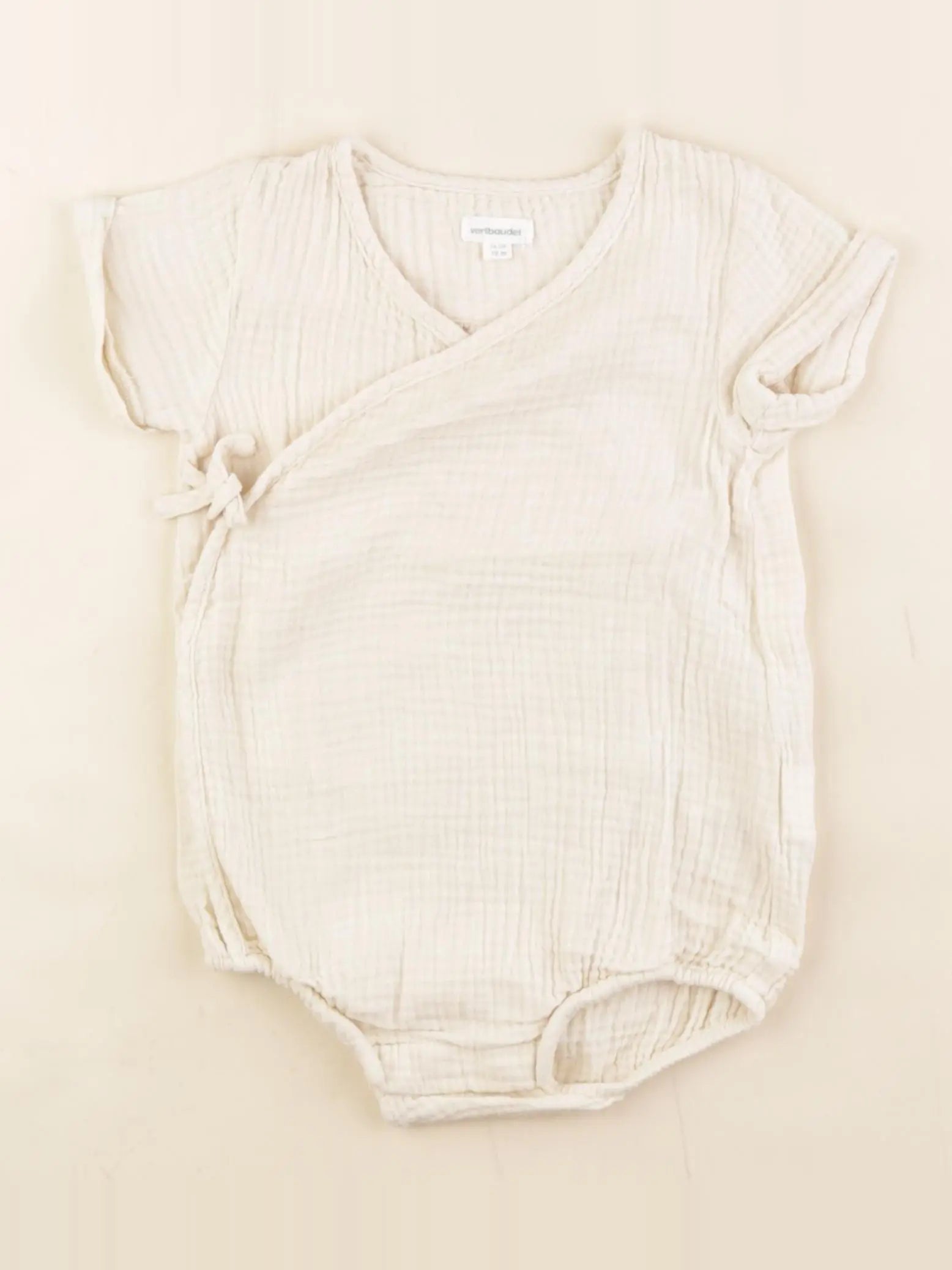 Vertbaudet - combinaison beige - 12 mois