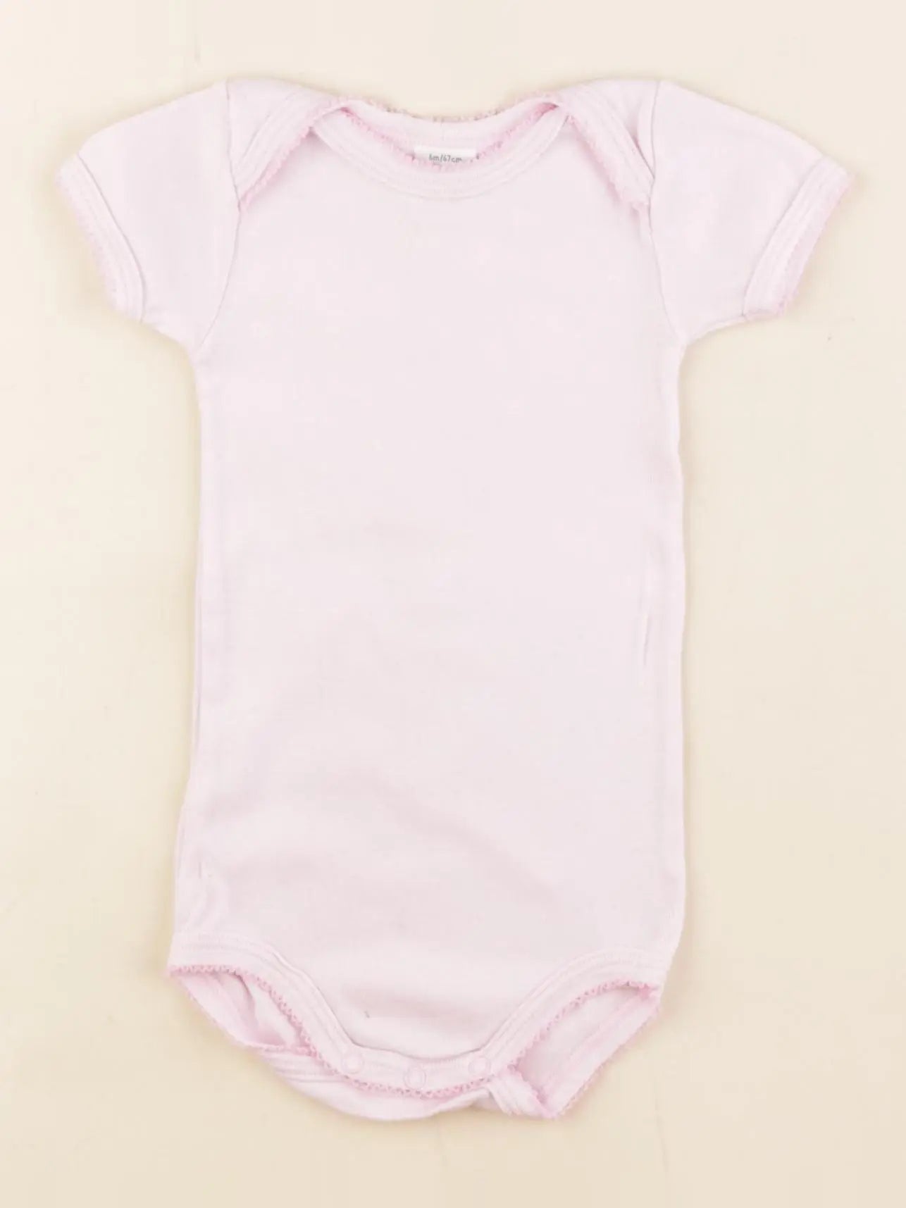Petit Bateau - body rose - 6 mois