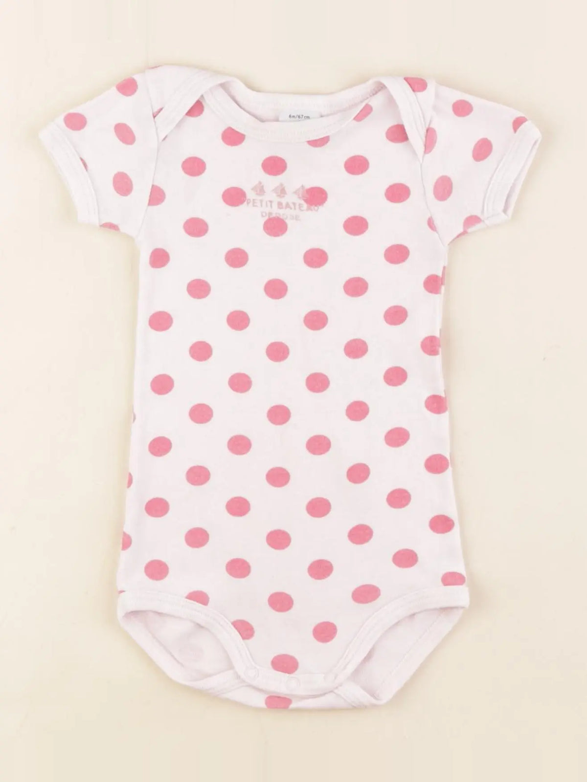Petit Bateau - body velours rose - 6 mois