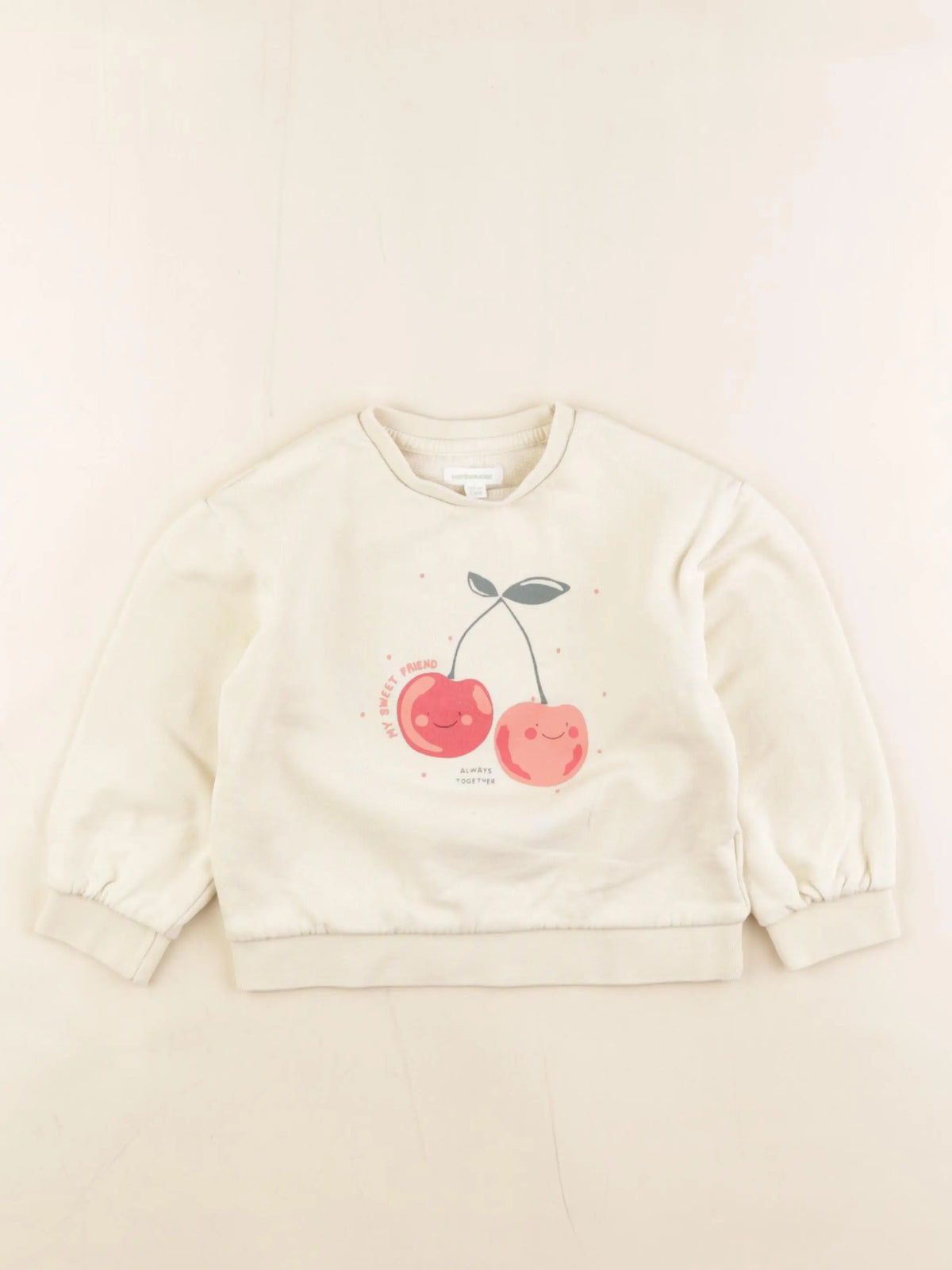 Vertbaudet - sweat beige - 5 ans