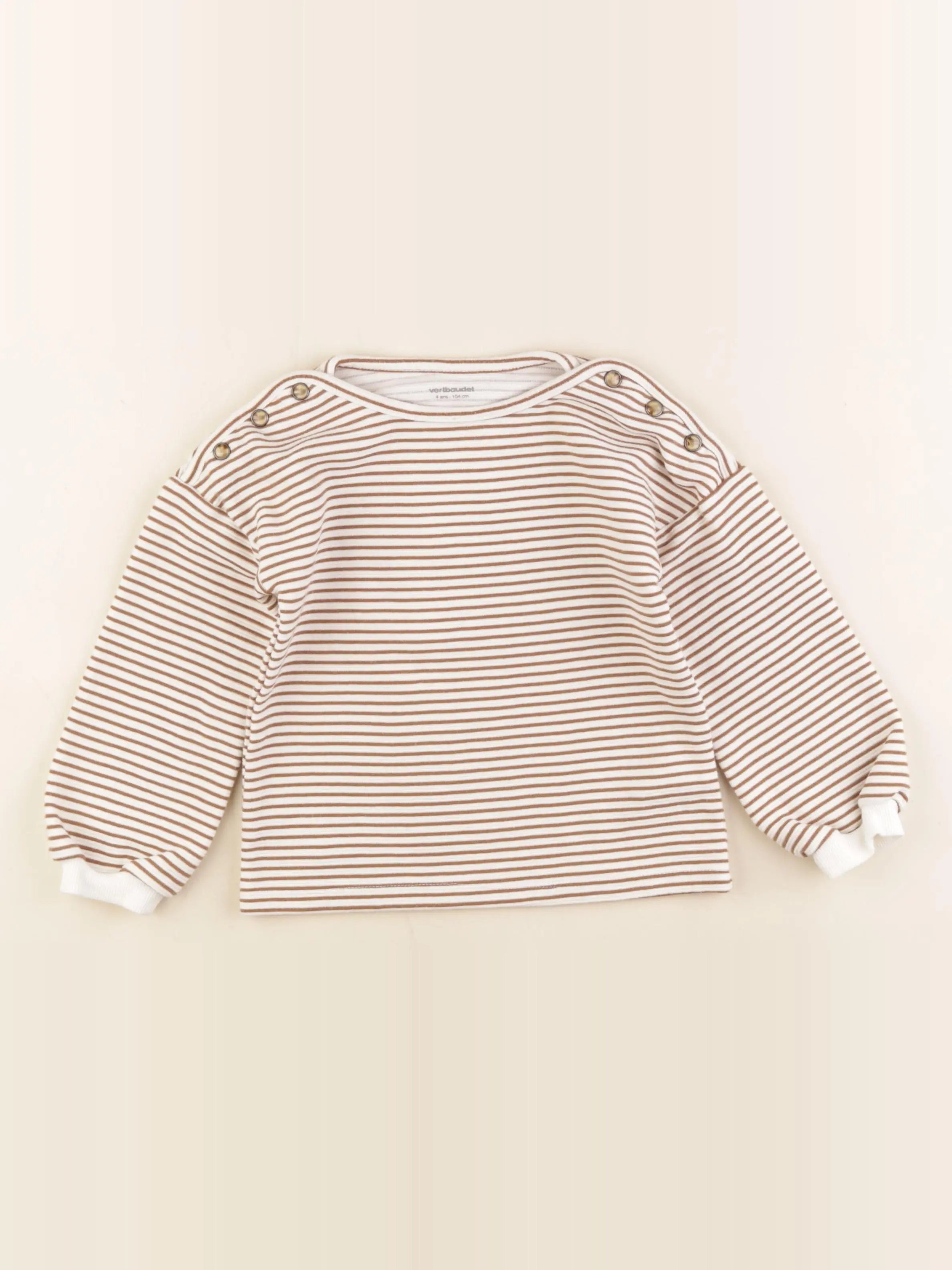 Vertbaudet - sweat marron - 4 ans