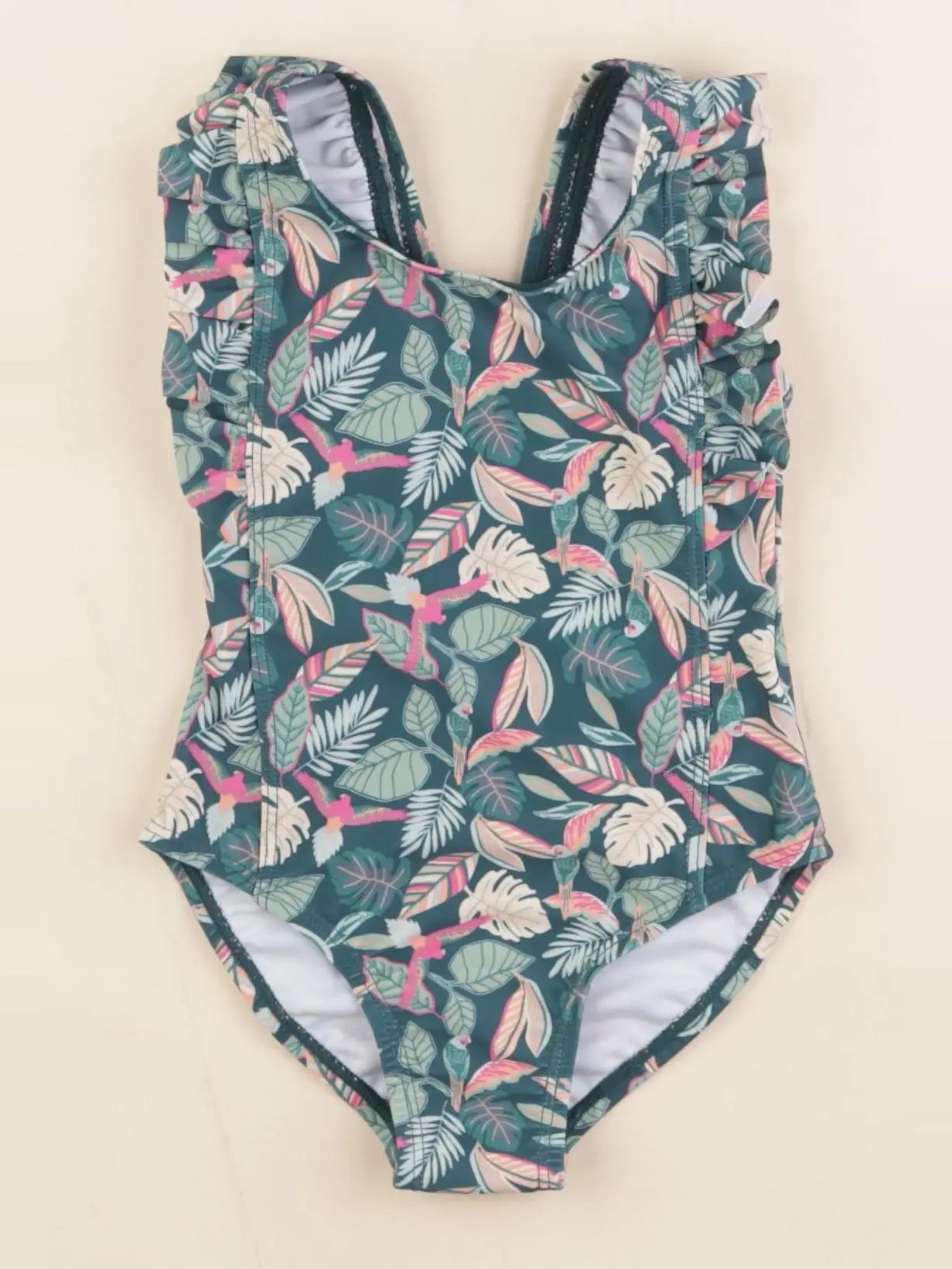 Vertbaudet - maillot de bain vert - 2 ans