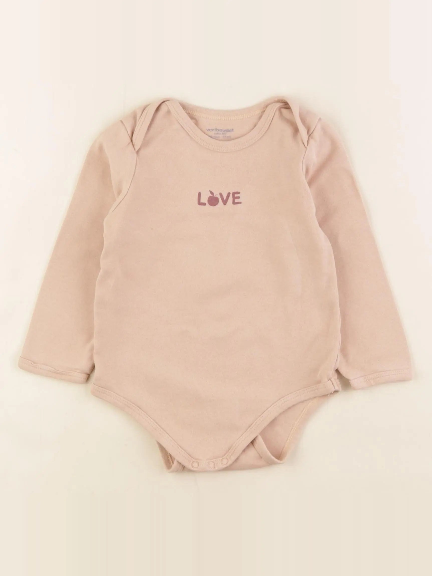 Vertbaudet - body beige - 36 mois