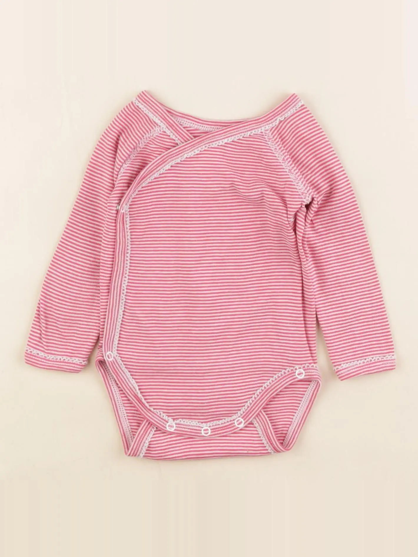 Petit Bateau - body rose - 6 mois