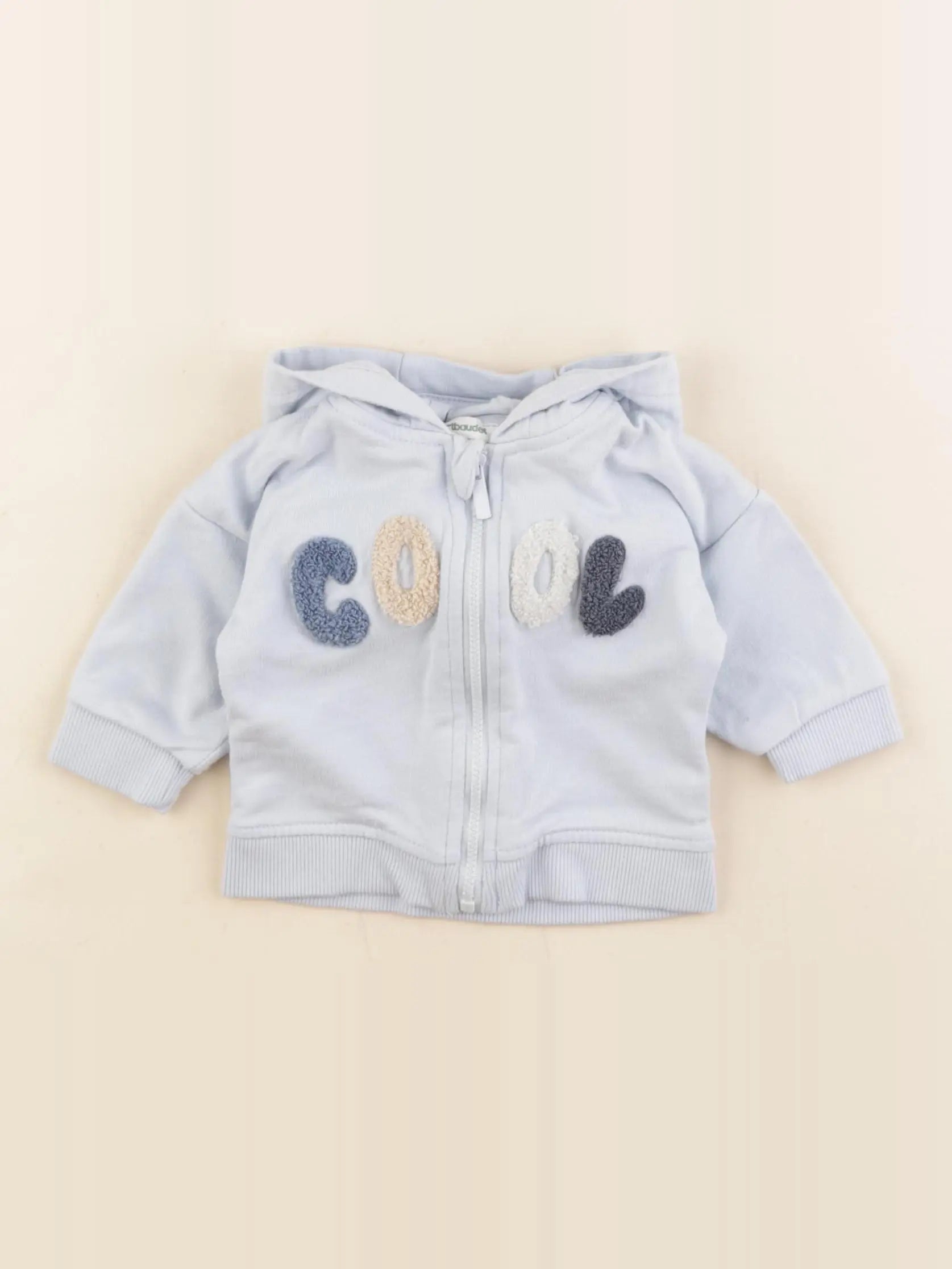 Vertbaudet - sweat bleu - 3 mois