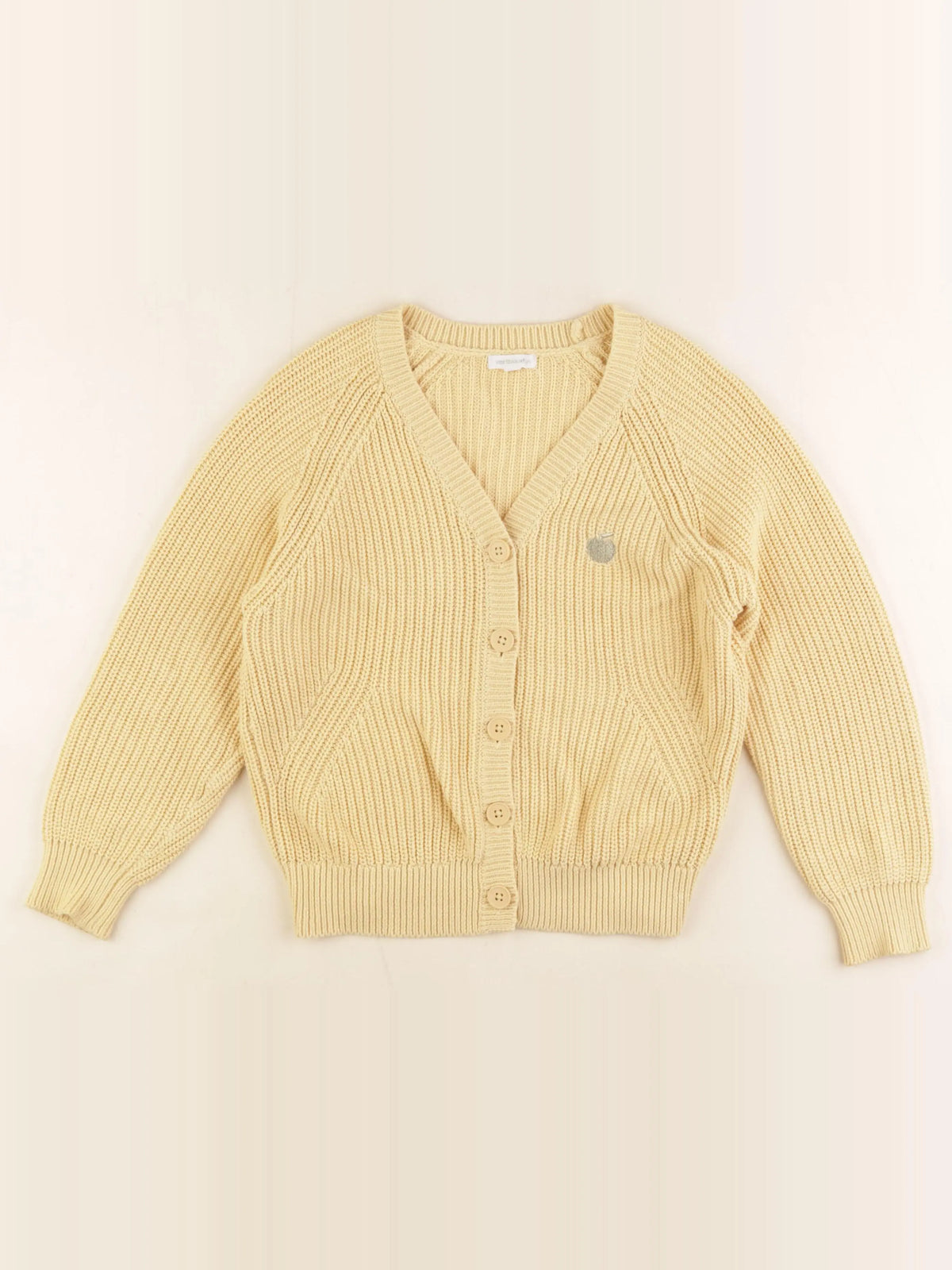 Vertbaudet - gilet jaune - 8 ans