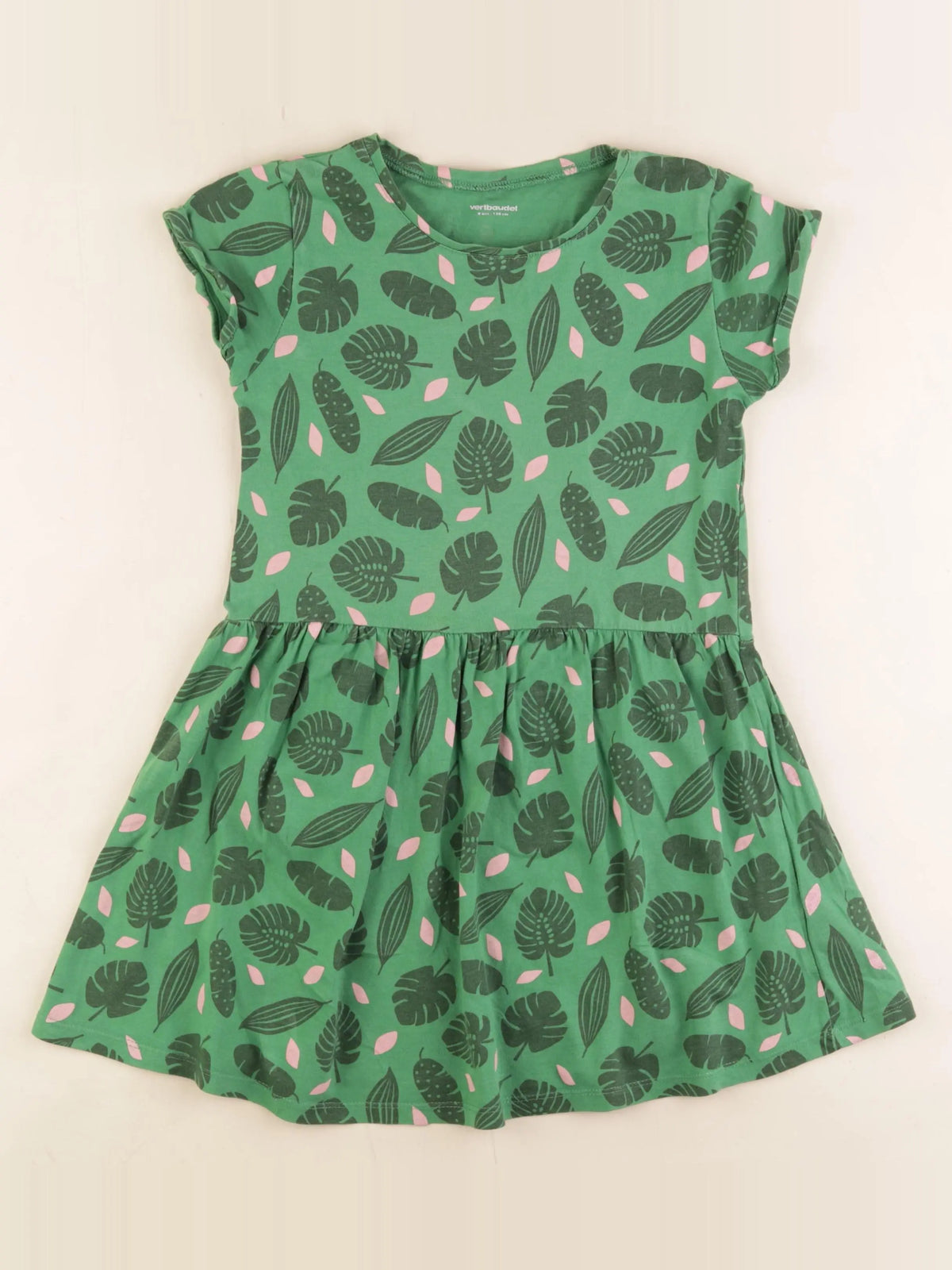 Vertbaudet - robe vert - 8 ans