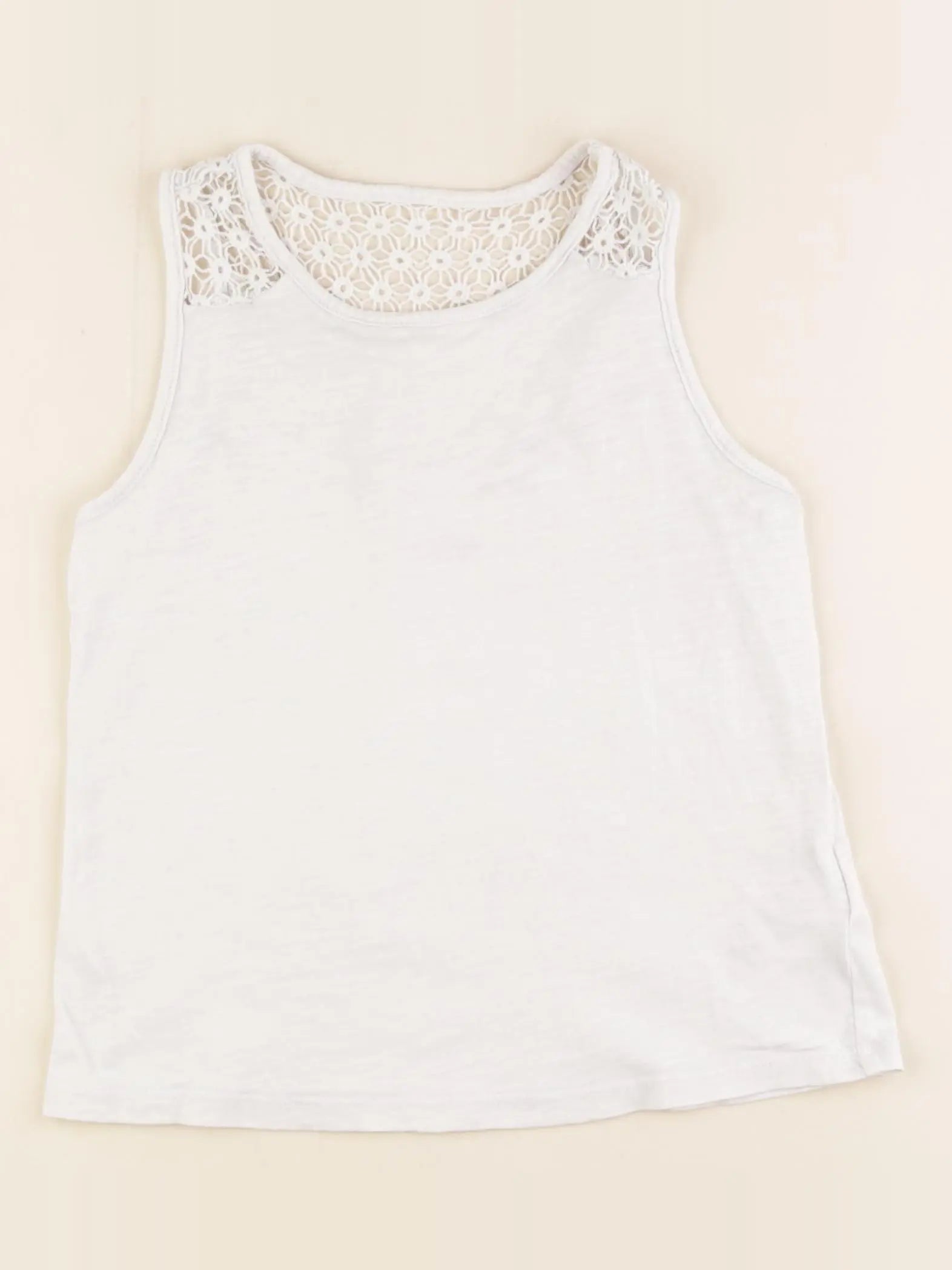 Vertbaudet - débardeur blanc - 8 ans