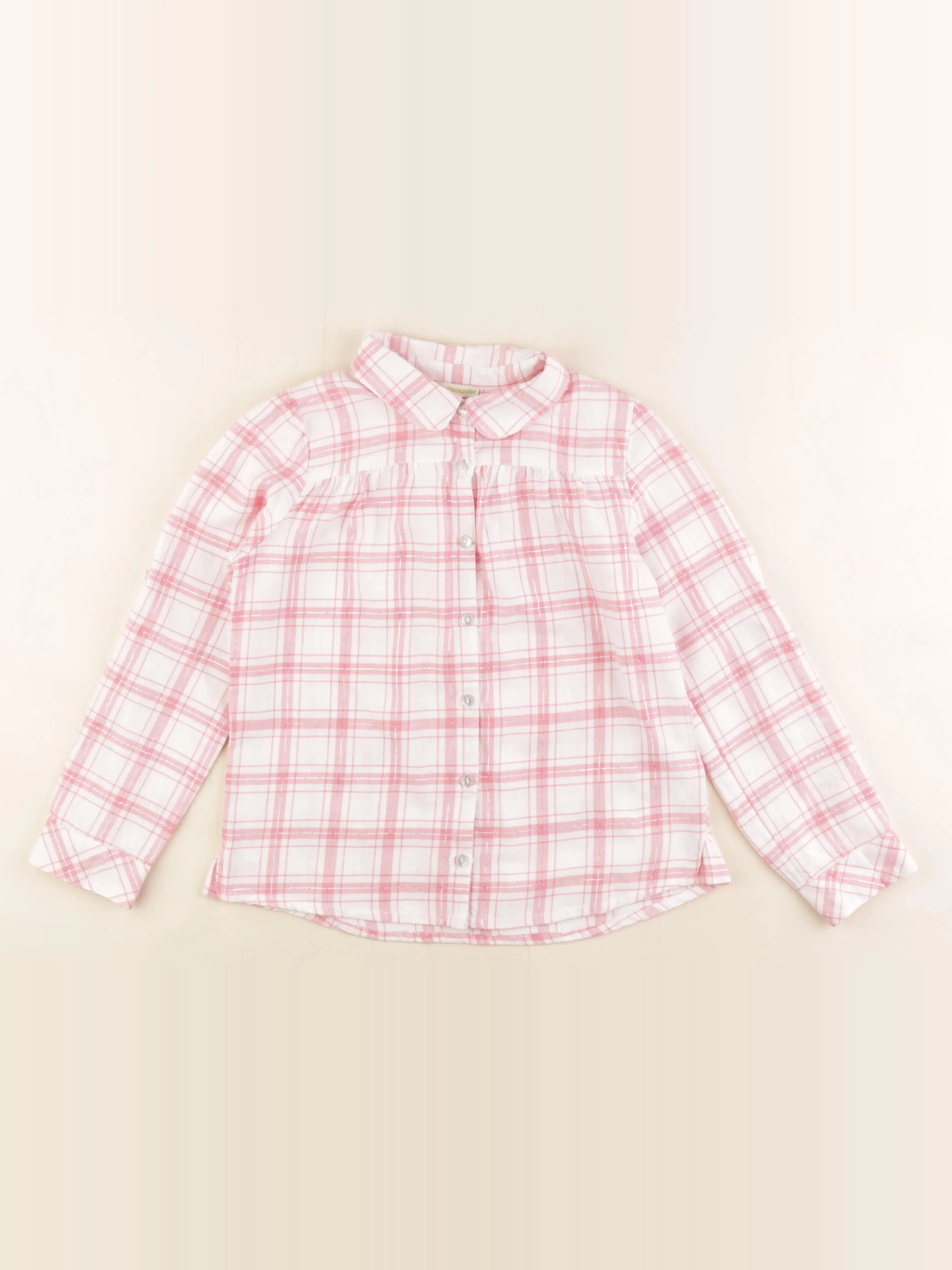 Vertbaudet - chemise rose - 8 ans