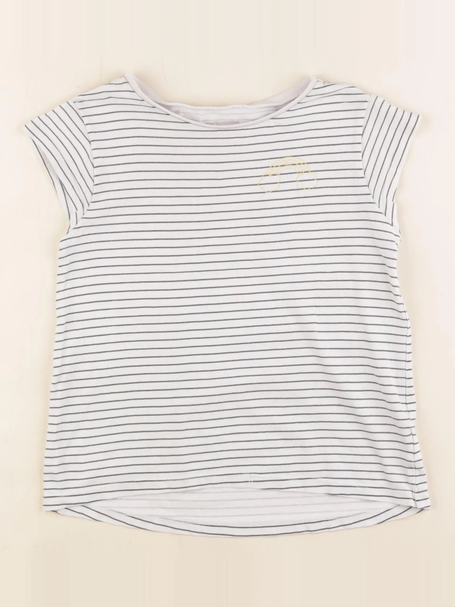 Vertbaudet - tee-shirt bleu, blanc - 8 ans