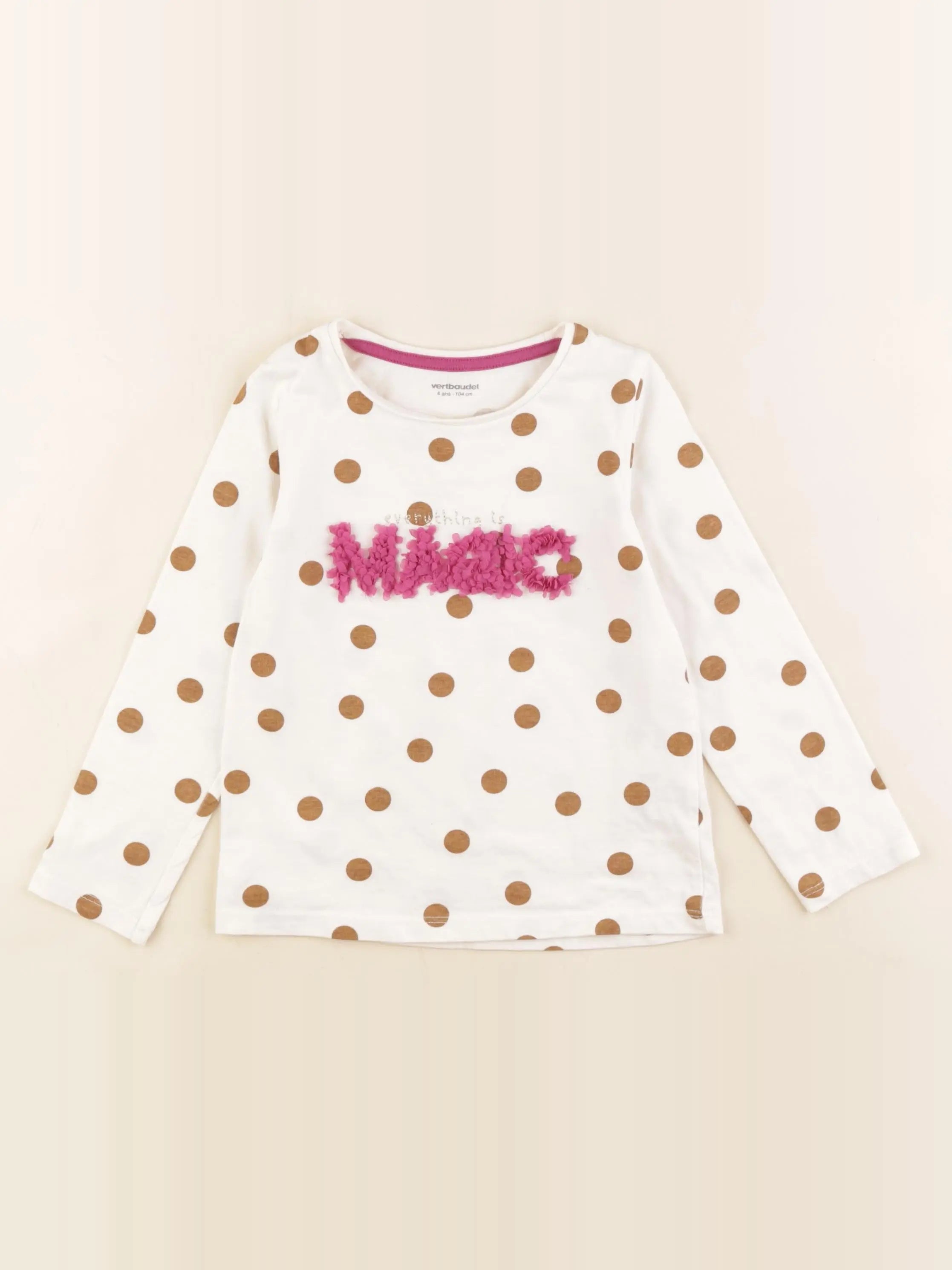 Vertbaudet - tee-shirt multicolore - 4 ans