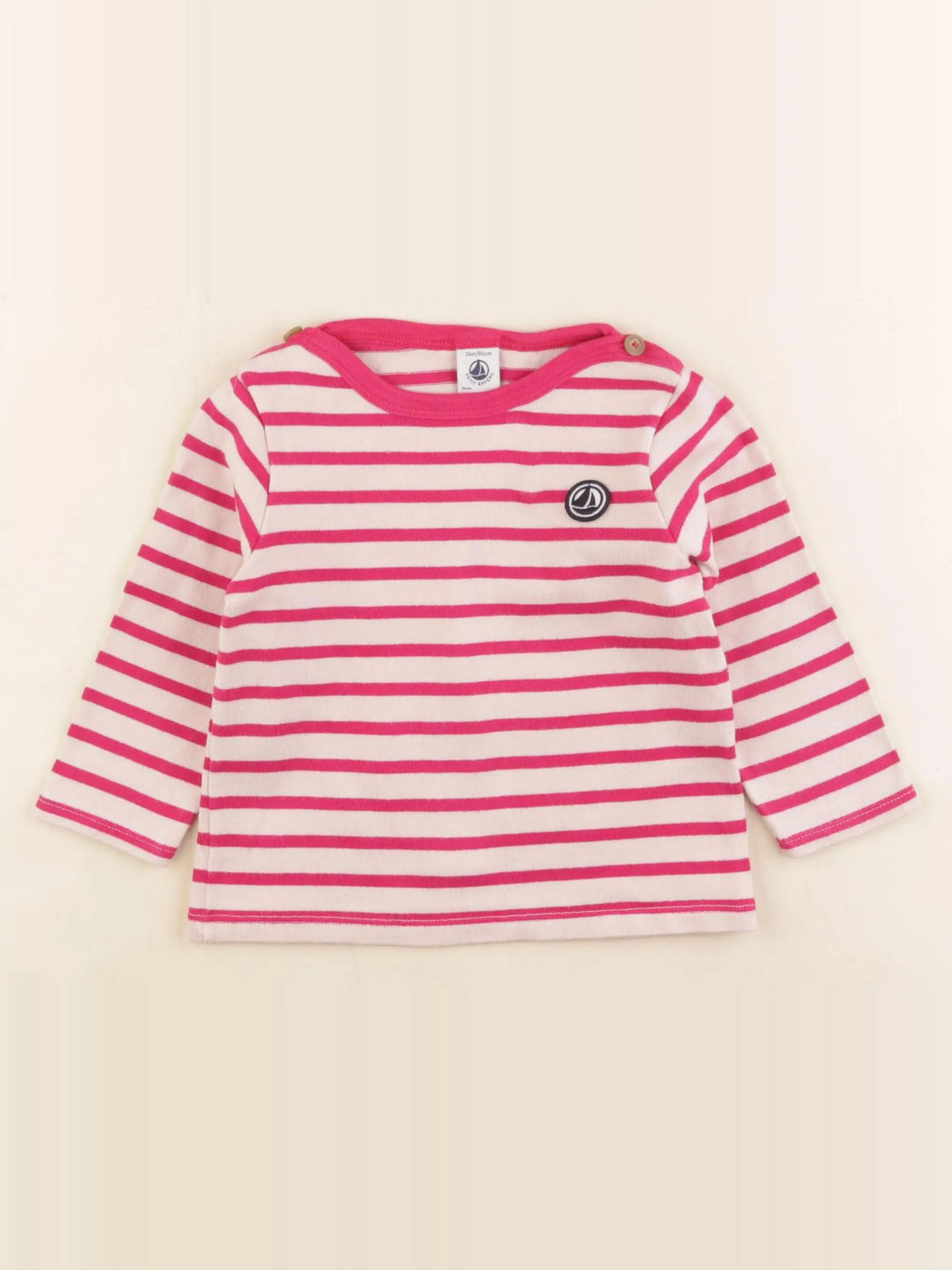 Petit Bateau - sweat rose - 24 mois