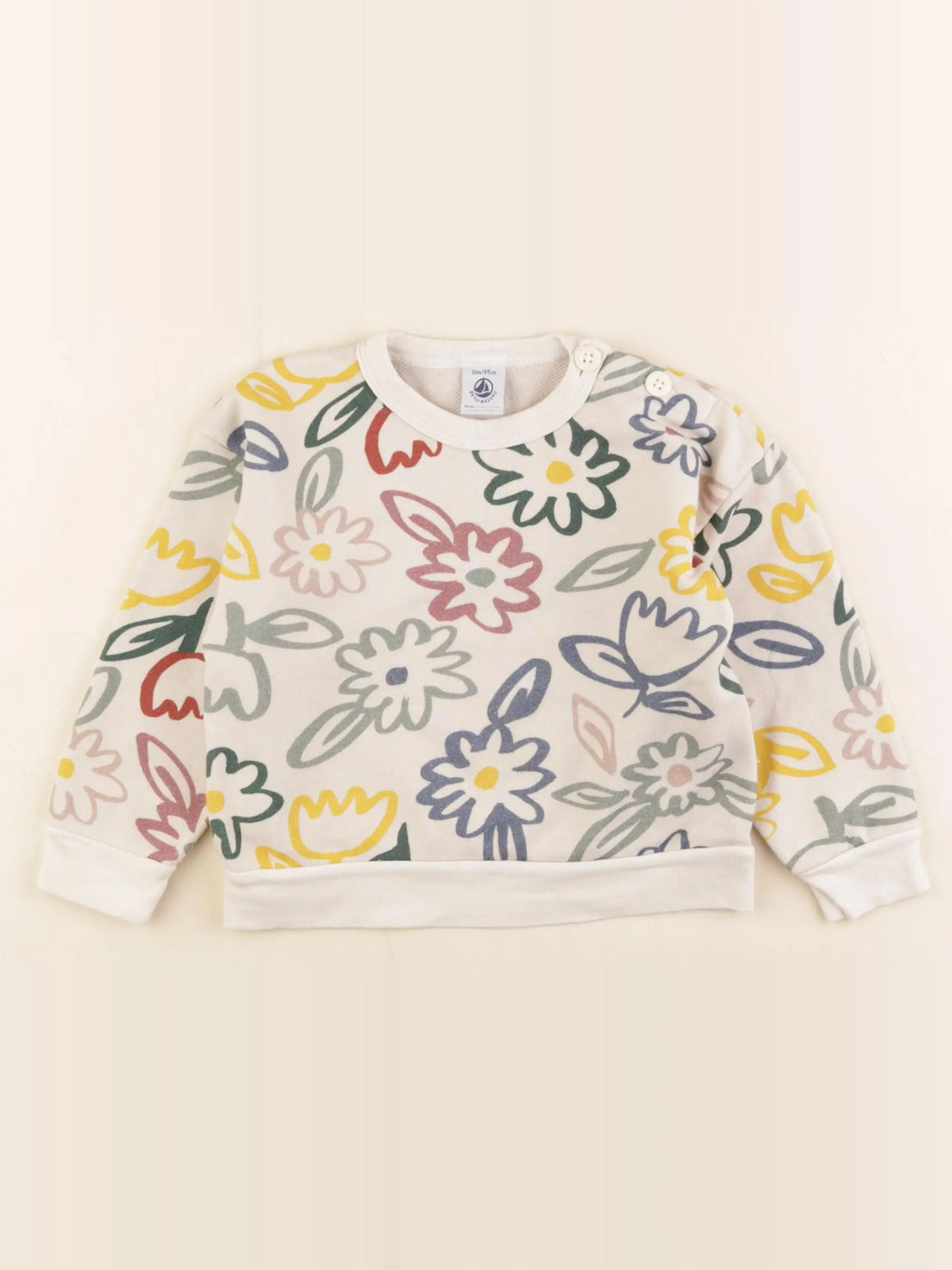 Petit Bateau - sweat multicolore - 36 mois