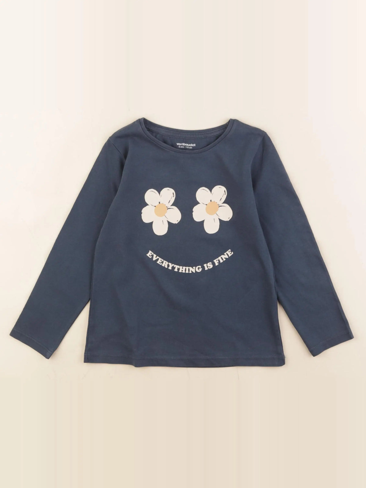 Vertbaudet - tee-shirt bleu - 5 ans