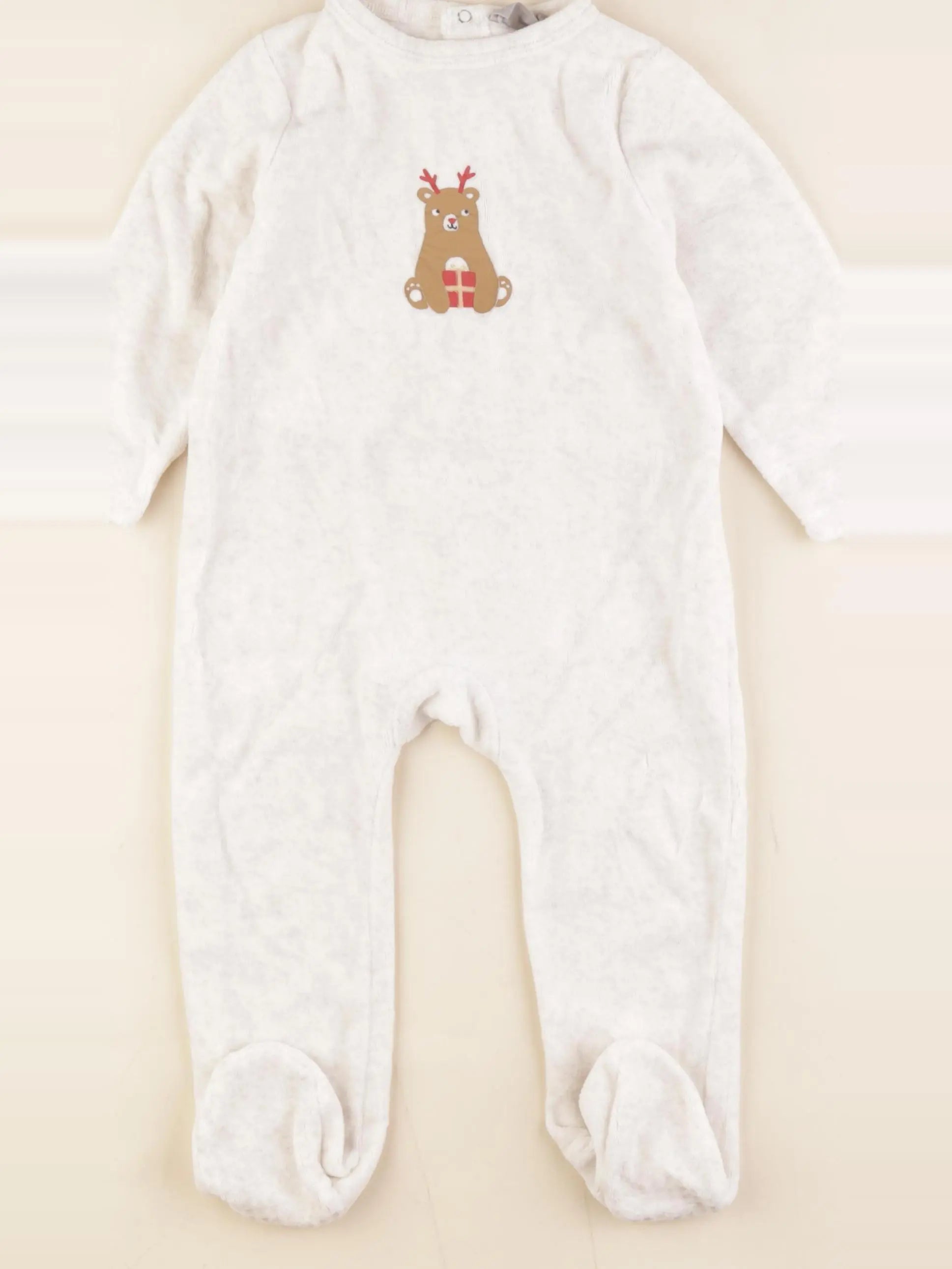 Boutchou - pyjama velours beige - 18 mois