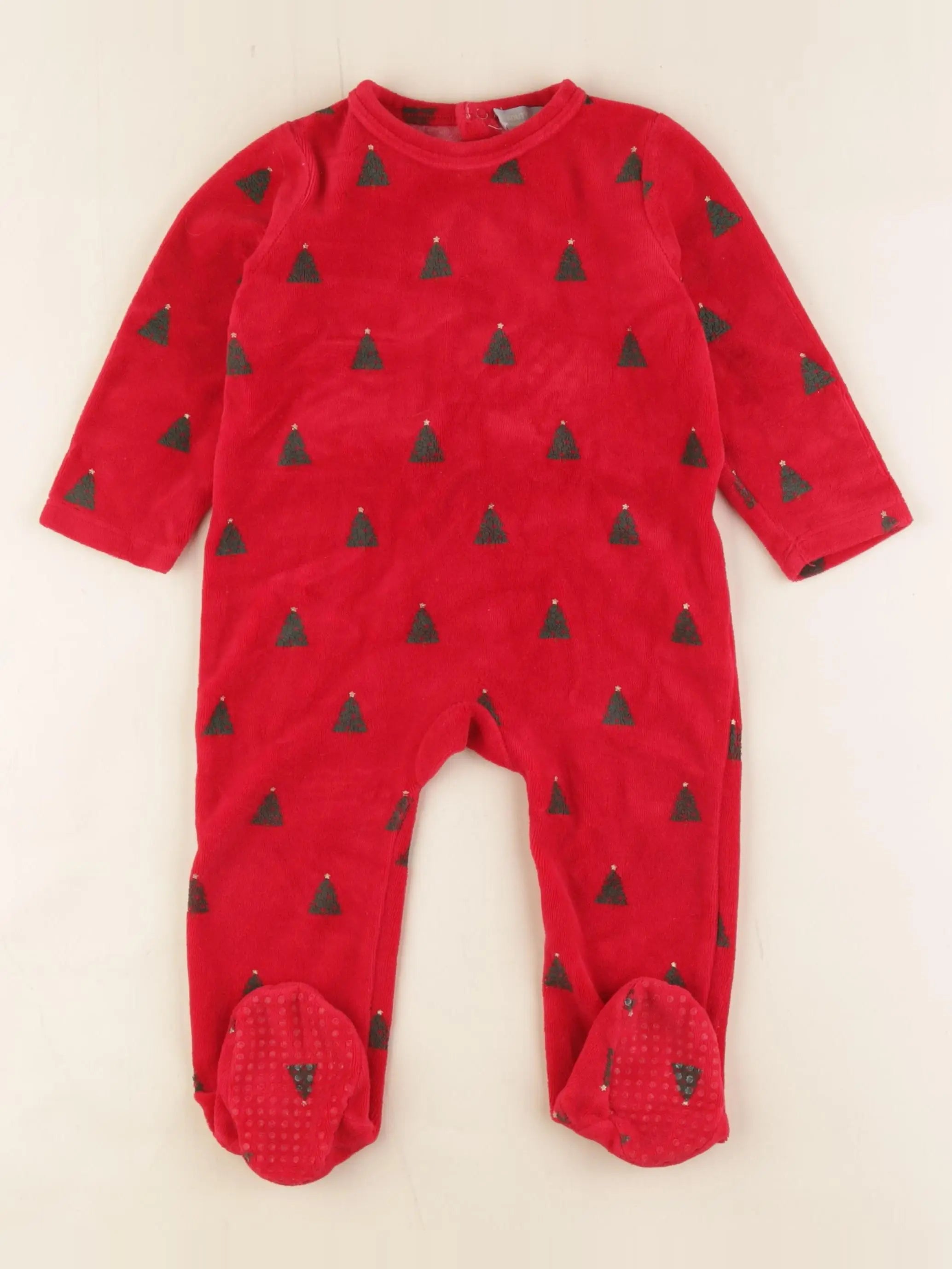 Boutchou - pyjama velours rouge - 18 mois