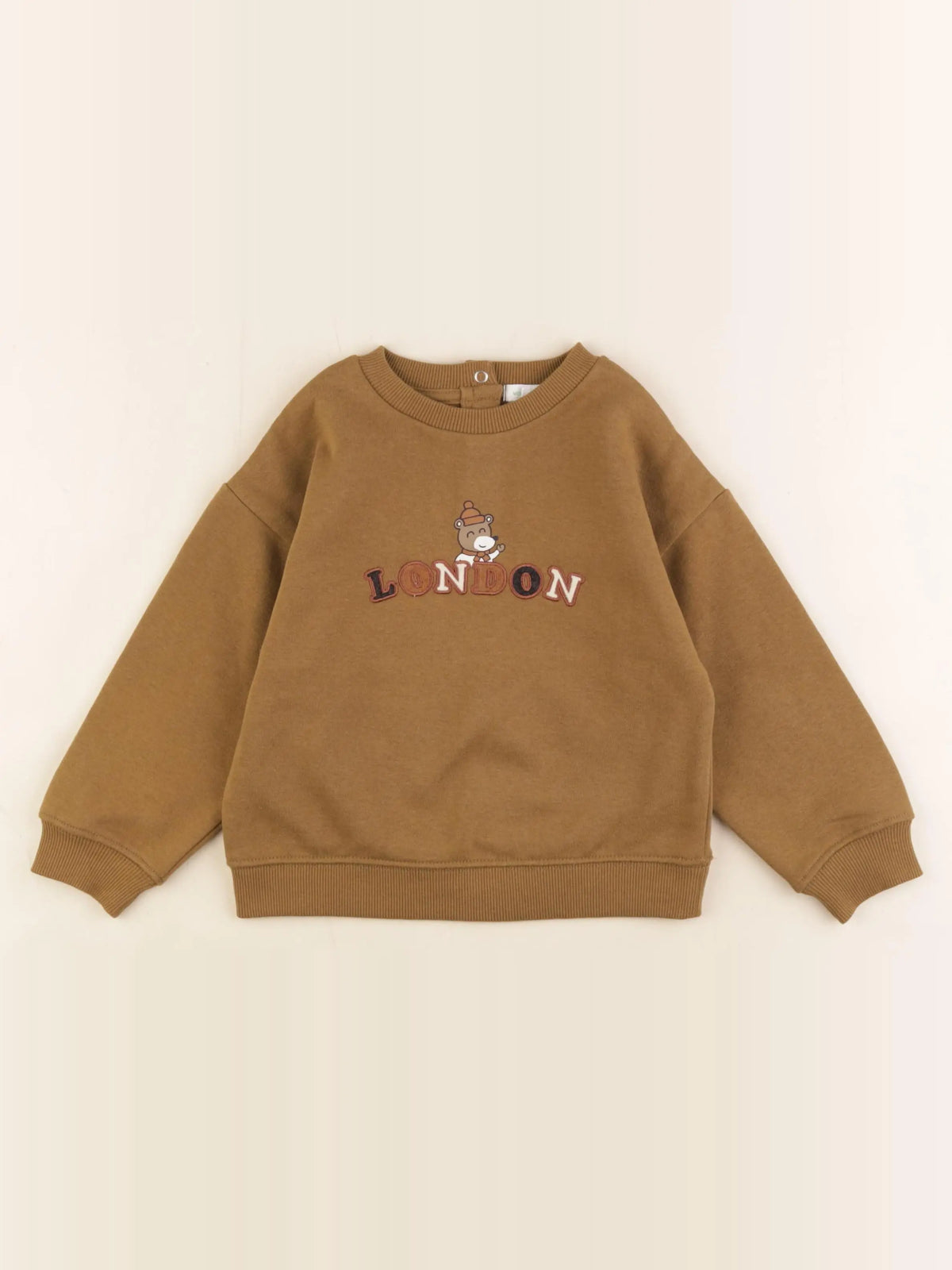 Vertbaudet - sweat marron - 36 mois