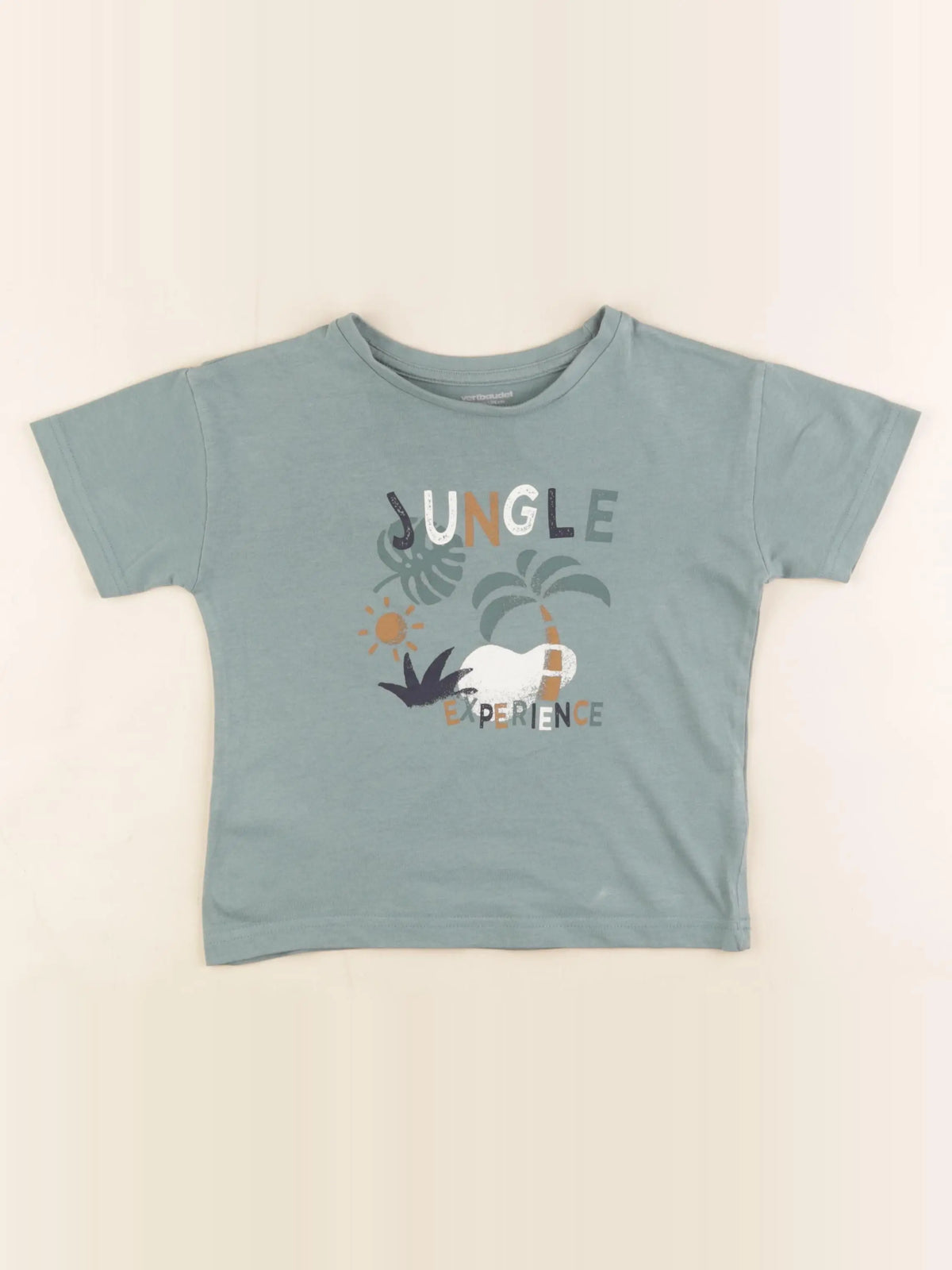 Vertbaudet - tee-shirt vert - 4 ans